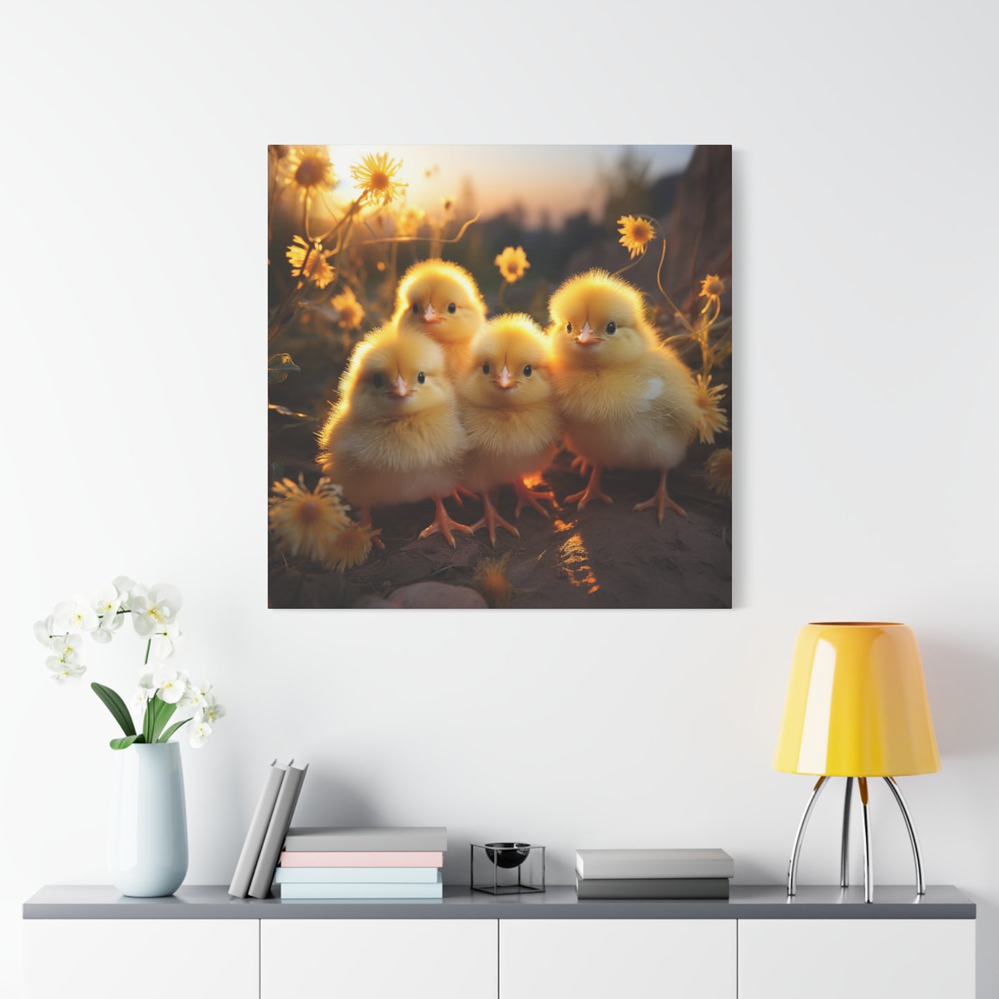 Baby Chicks Wall Canvas