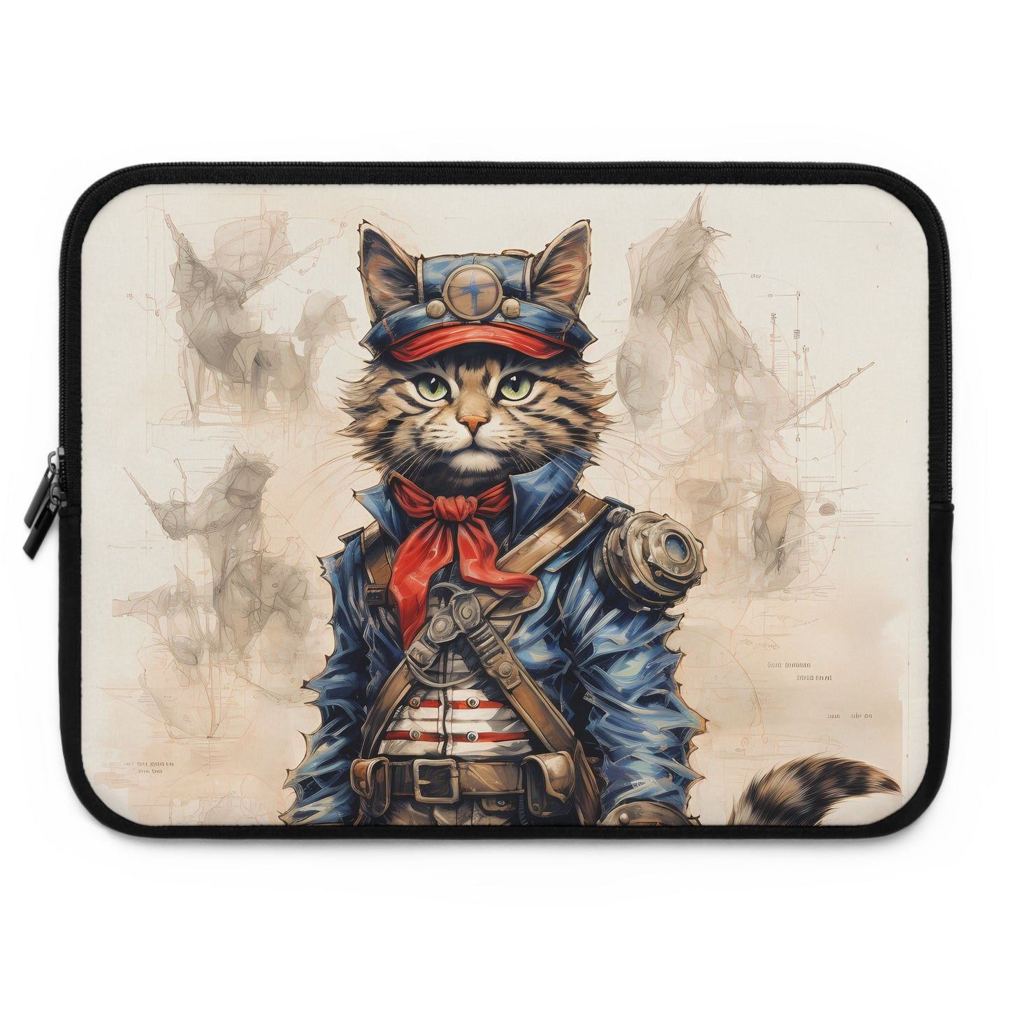 DieselPunk Military Cat Laptop Sleeve