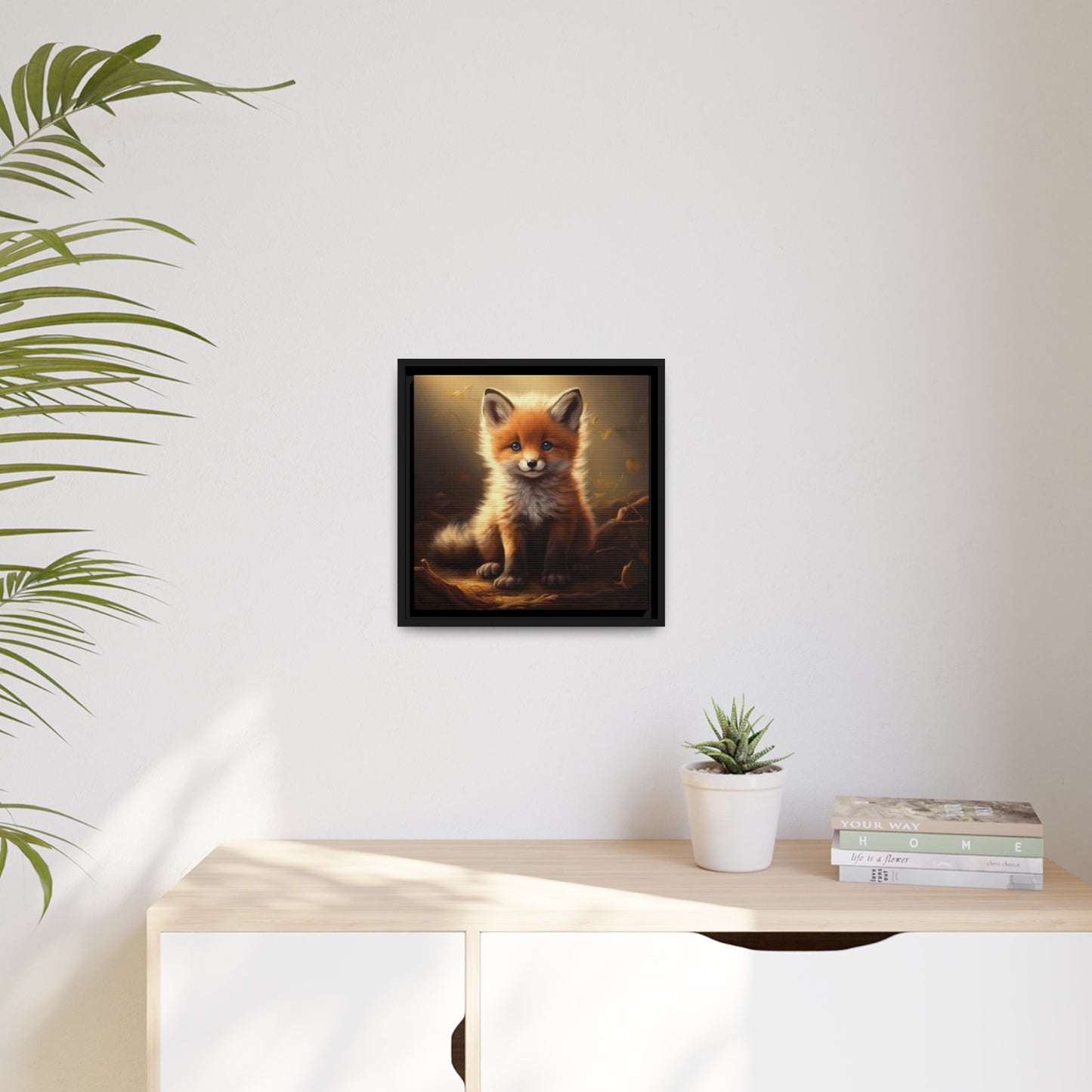 Baby Fox Framed Wall Canvas