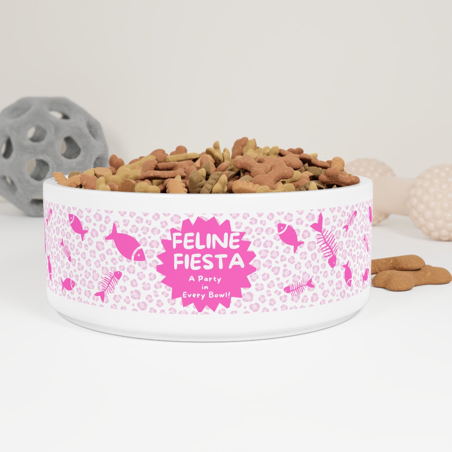 Cat Food Dish 16 oz - Pink