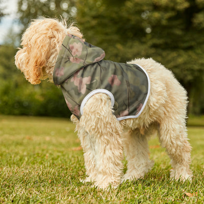 Sage and Pink Flowers - Pet Hoodie