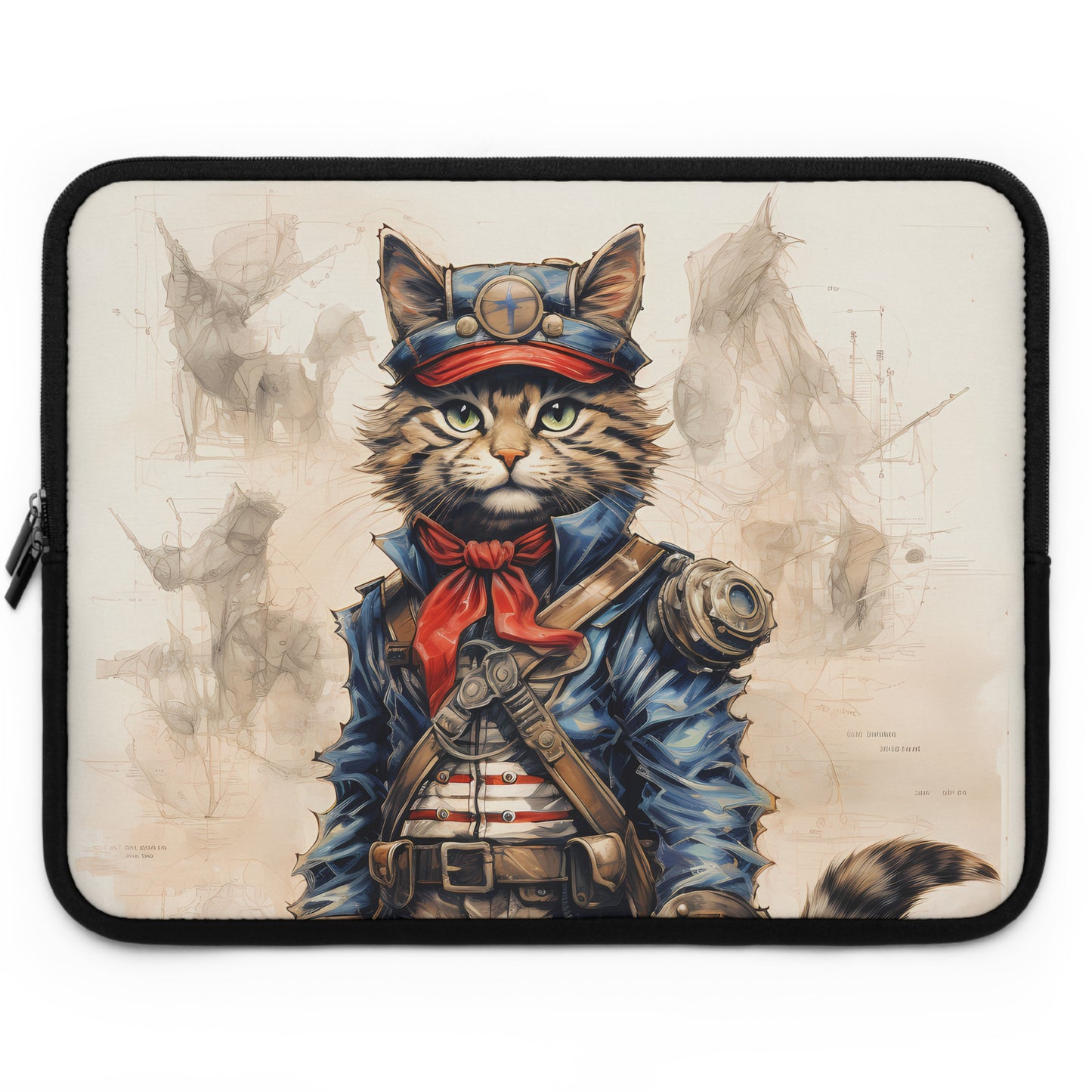 DieselPunk Military Cat Laptop Sleeve