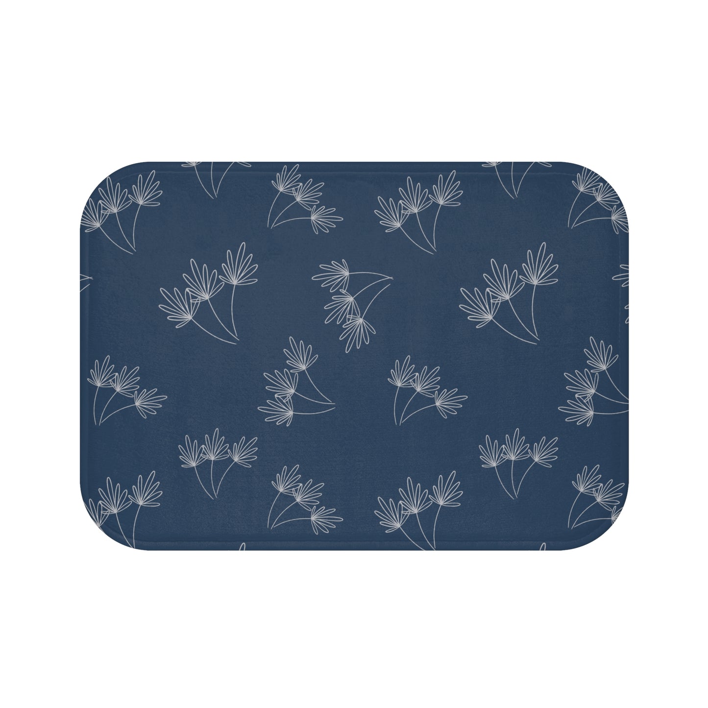 Leafy Whimsy Bath Mat - Blue