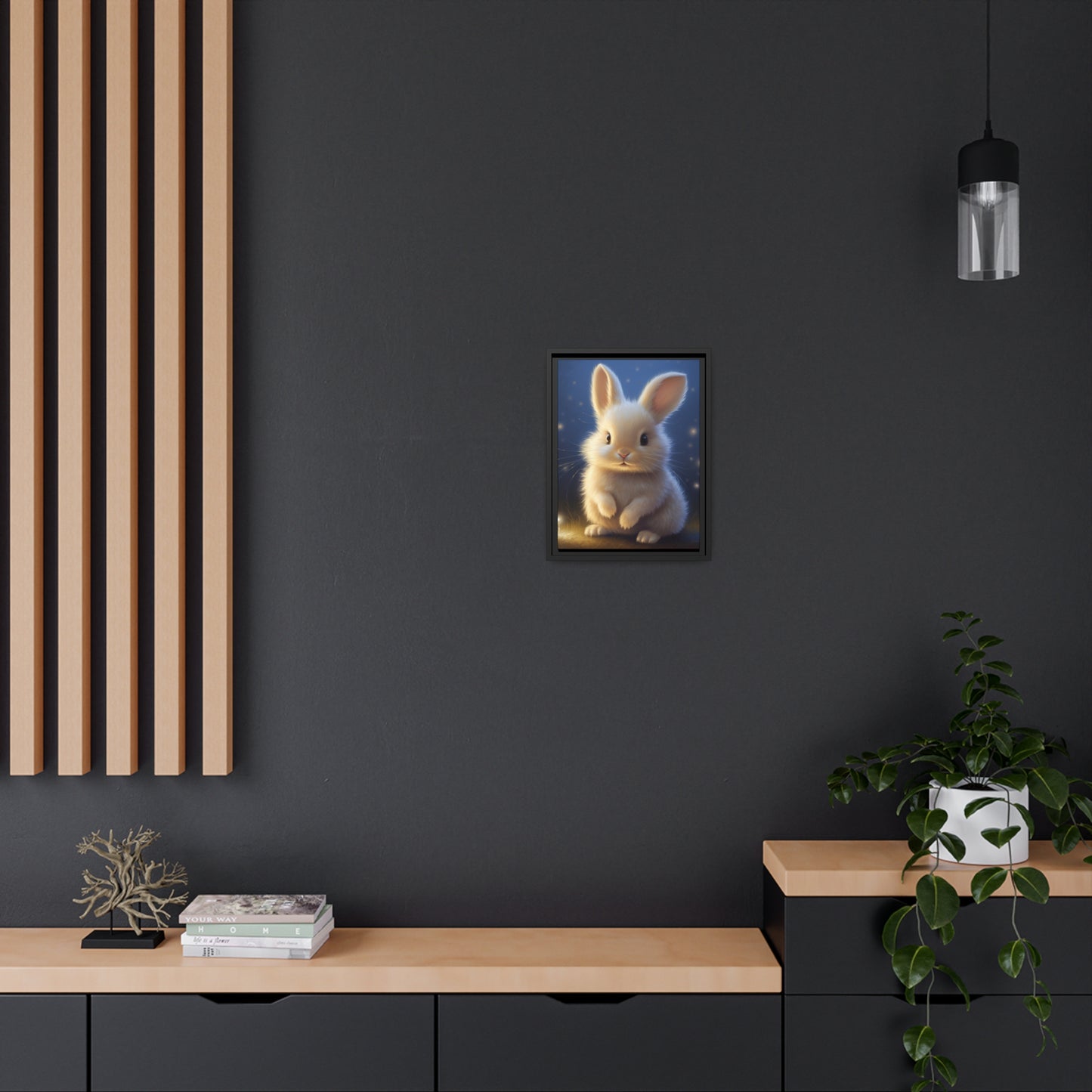 Baby Bunny Framed Wall Canvas