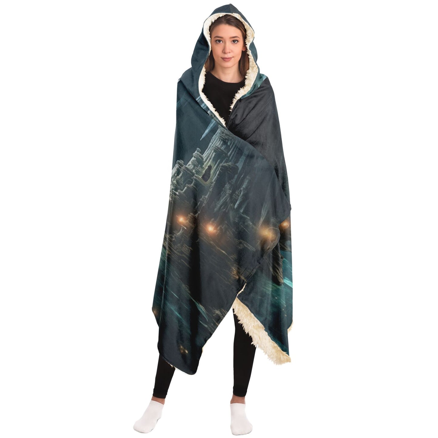 Cats in a Lost City - Hooded Blanket