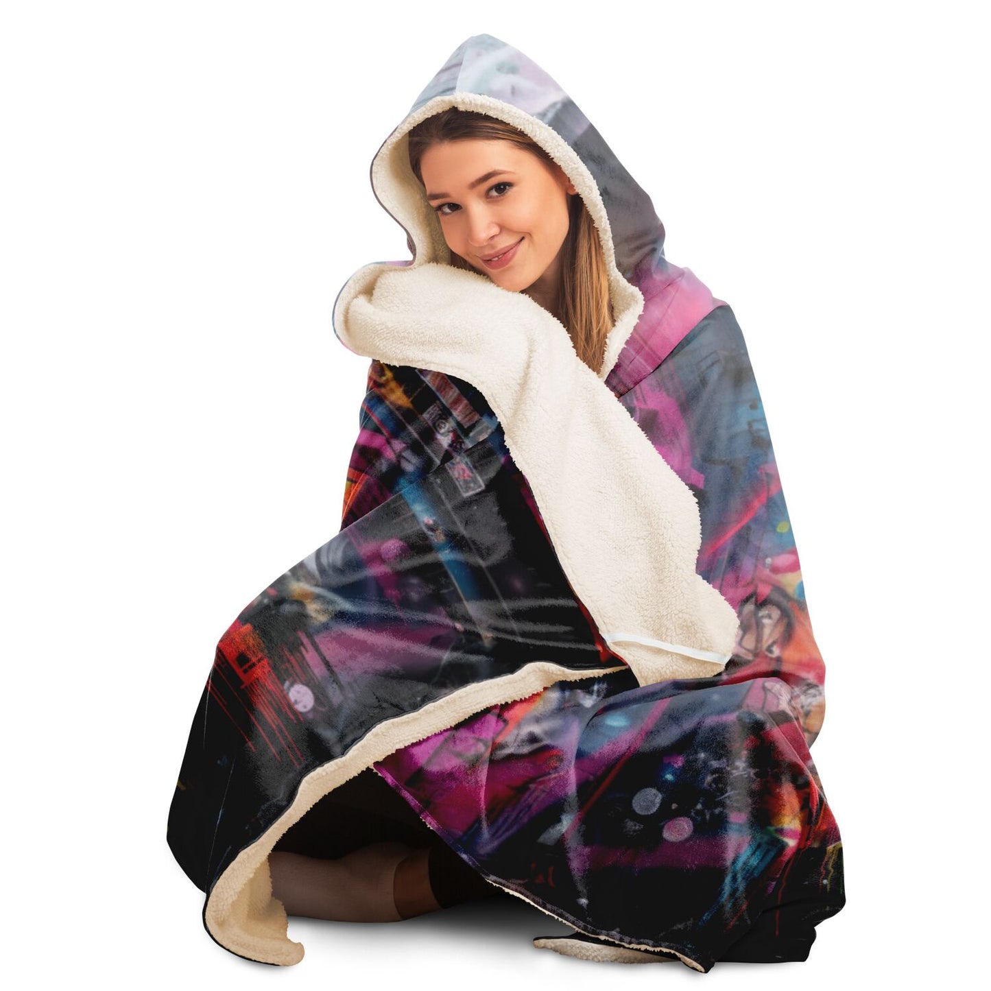 Urban Graffiti - Hooded Blanket