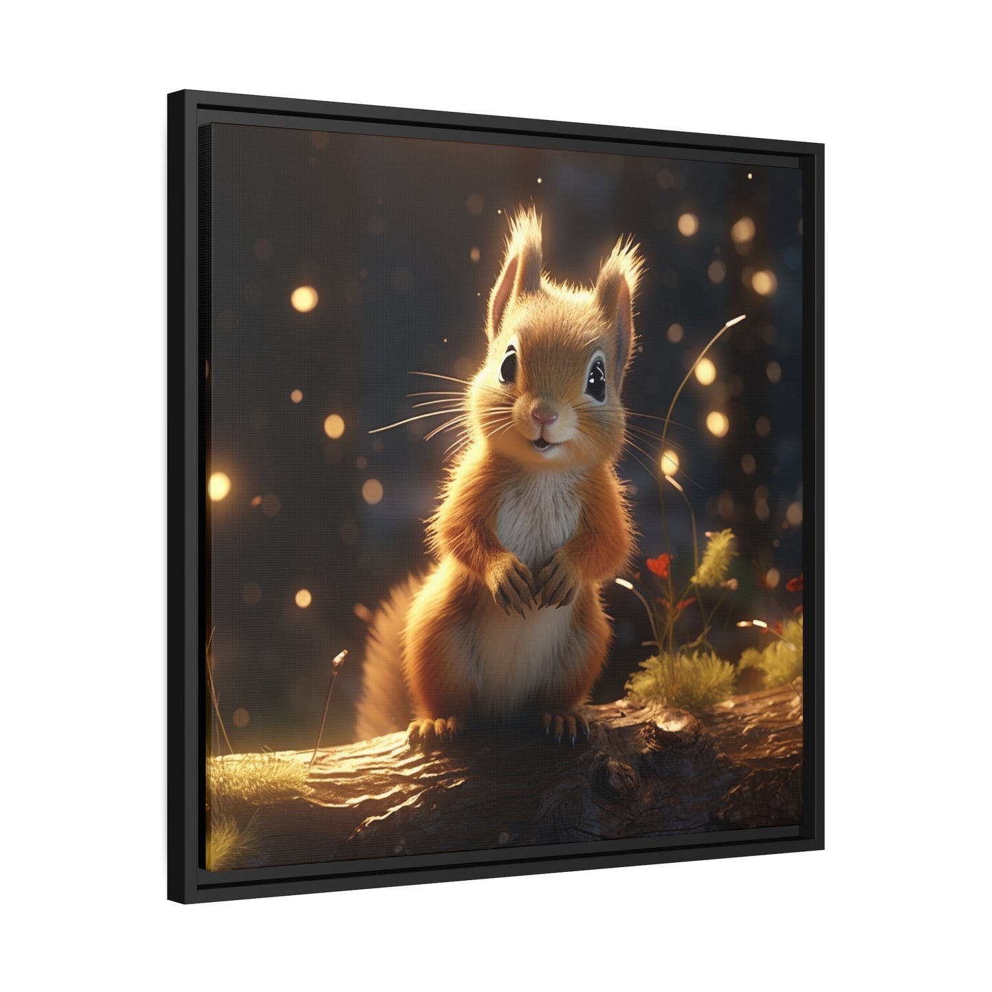 Baby Squirrel Framed Wall Canvas