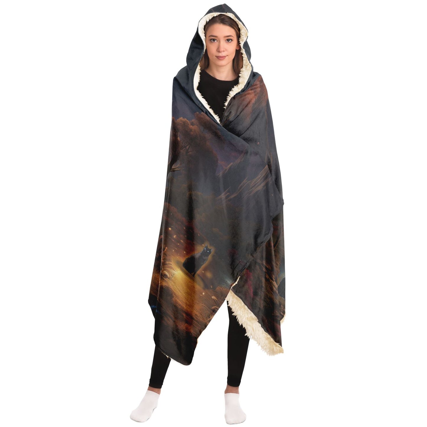 Cats at Two Moons Canyon - Hooded Blanket