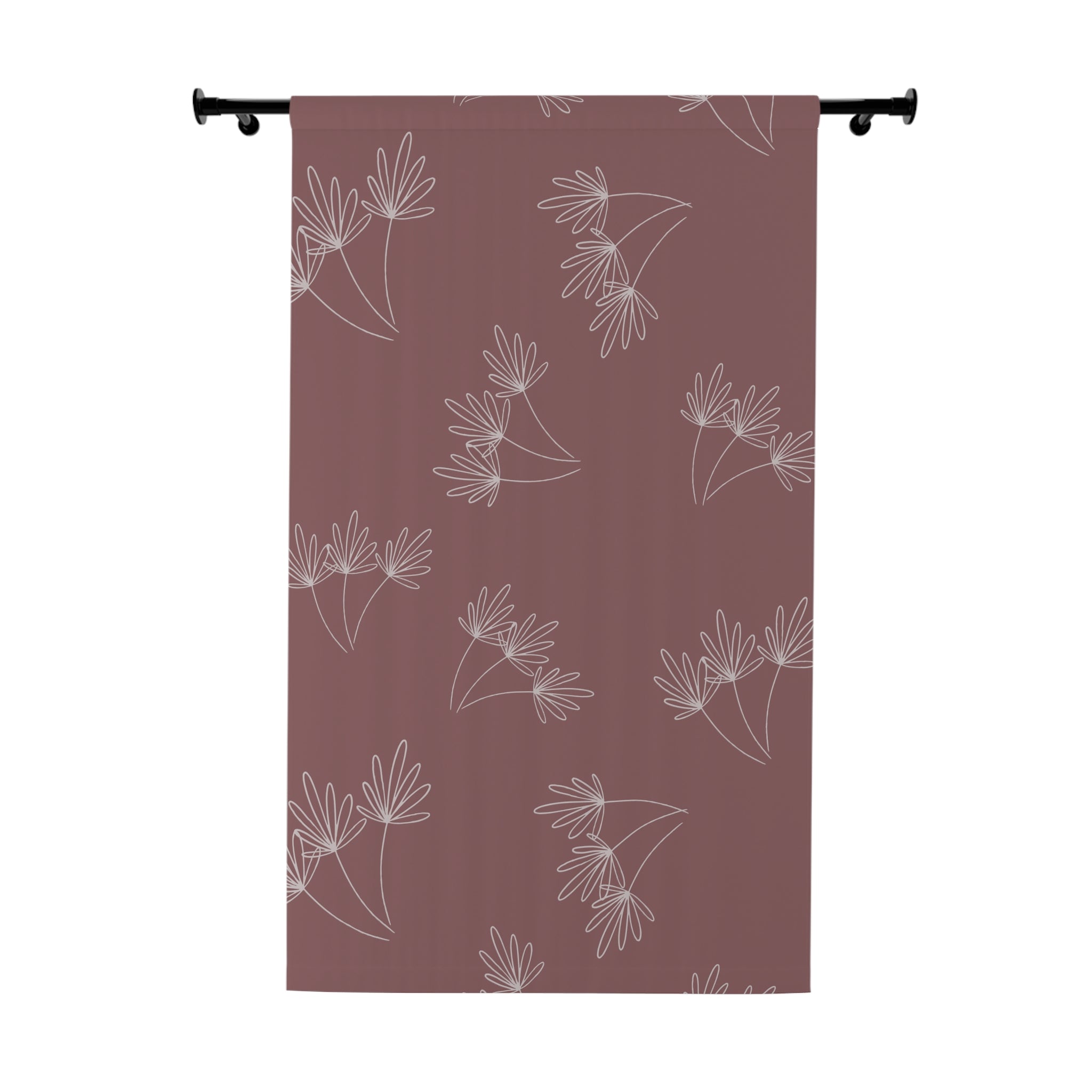 Leafy Whimsy Curtains (1 Piece) – Mauve