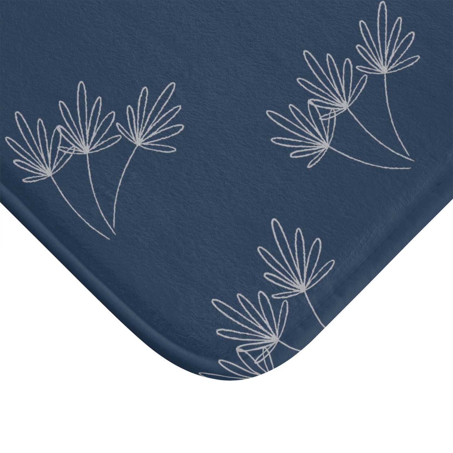 Leafy Whimsy Bath Mat - Blue