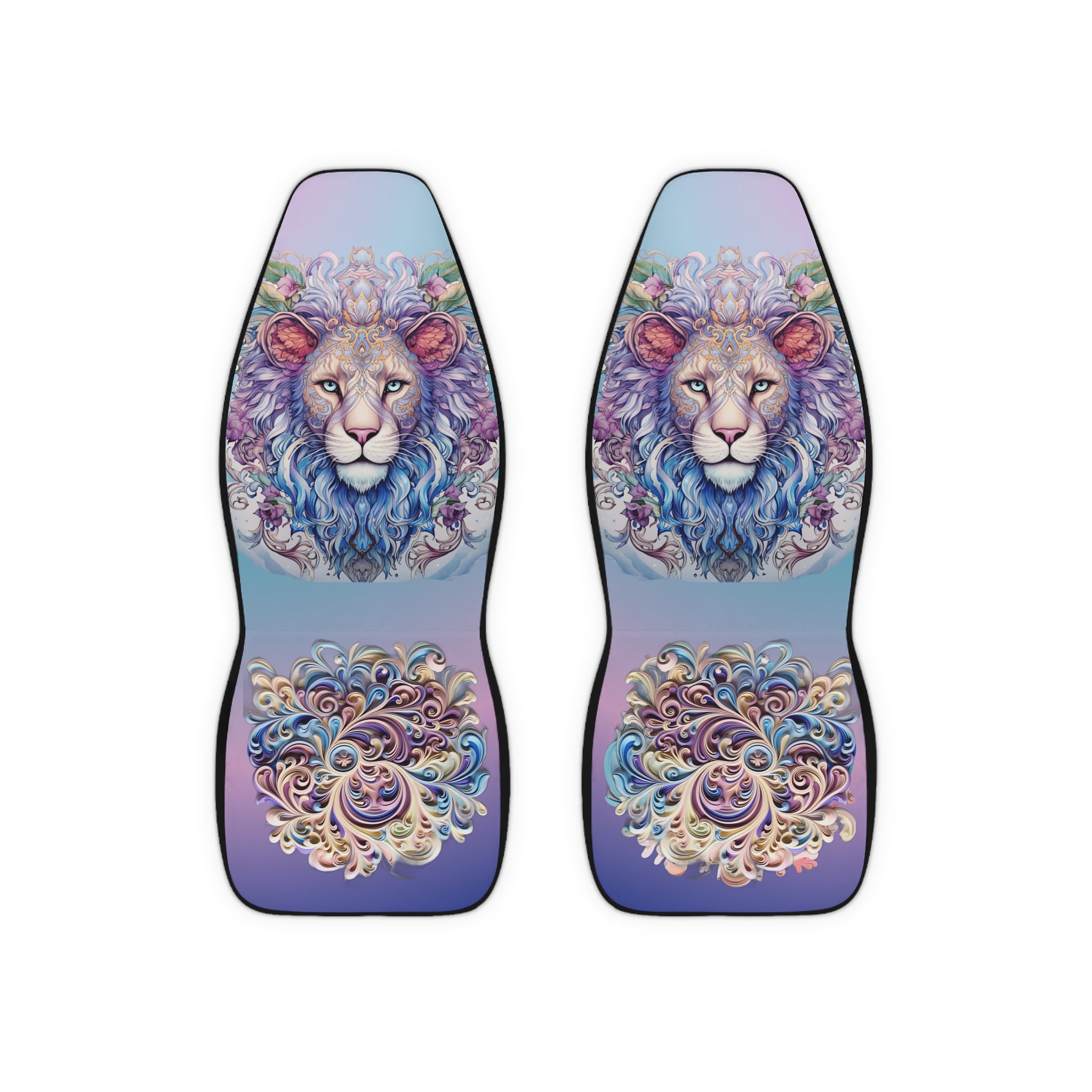 Pastel Lion Head Car Seat Covers