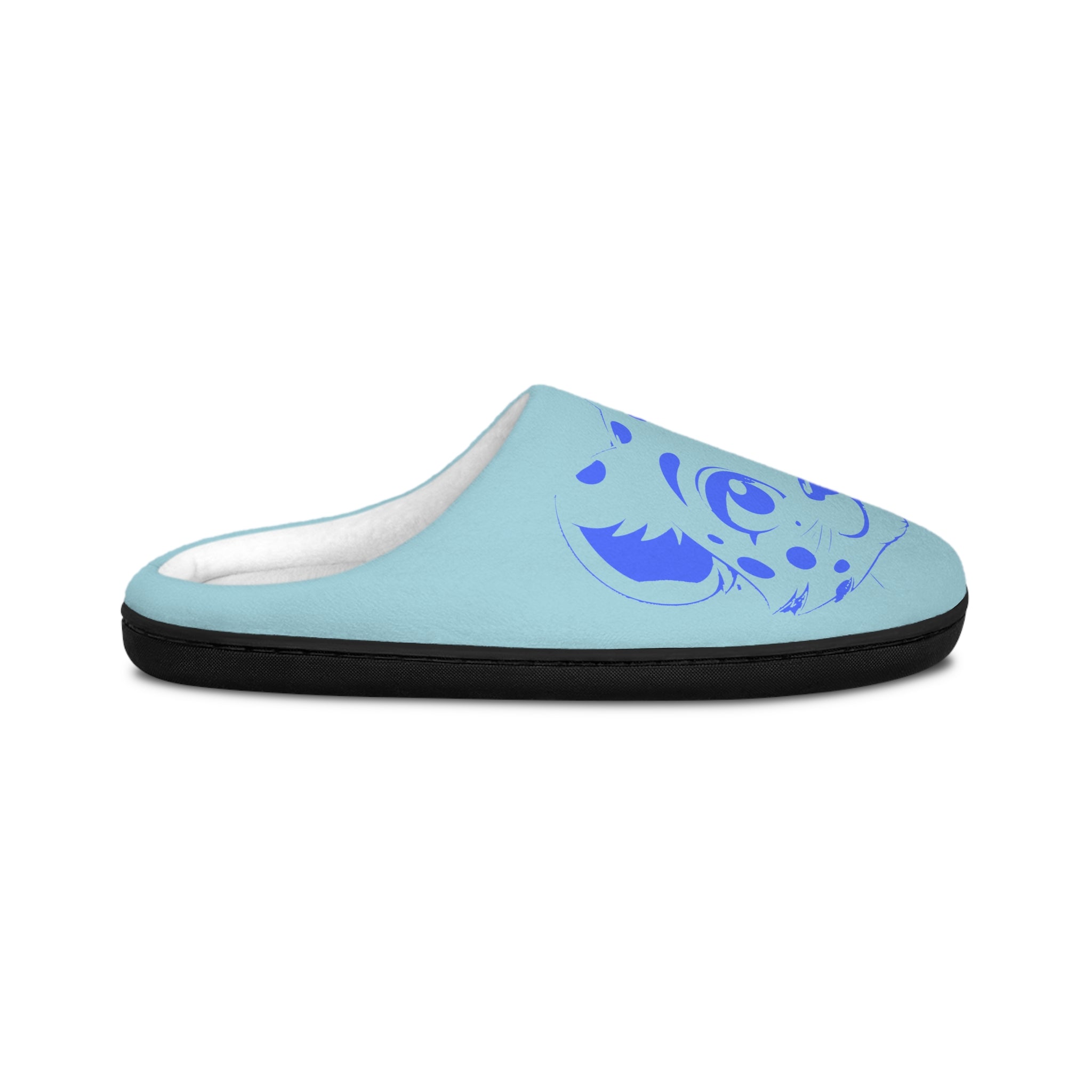 Leopard Print Women's Indoor Slippers – Blue