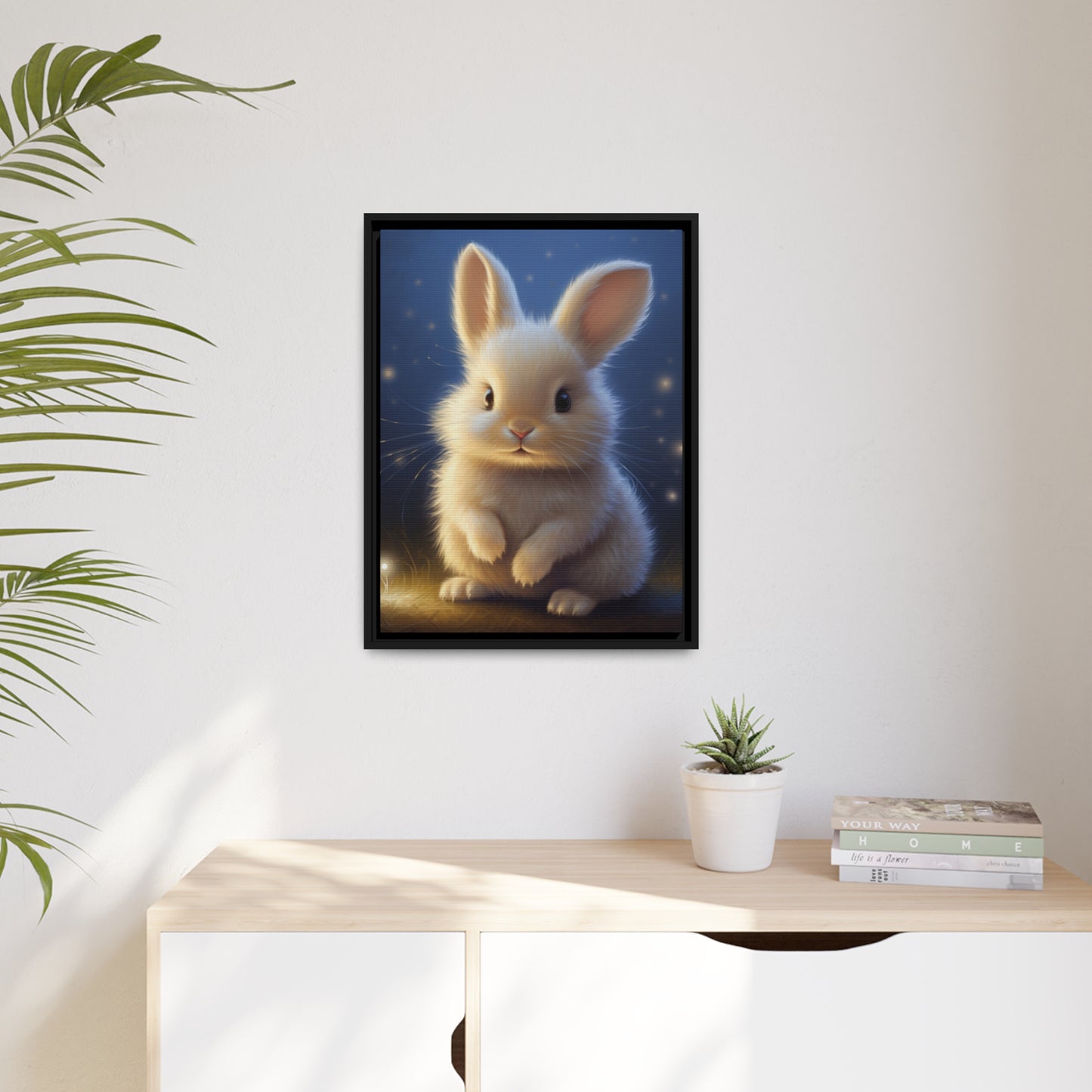 Baby Bunny Framed Wall Canvas