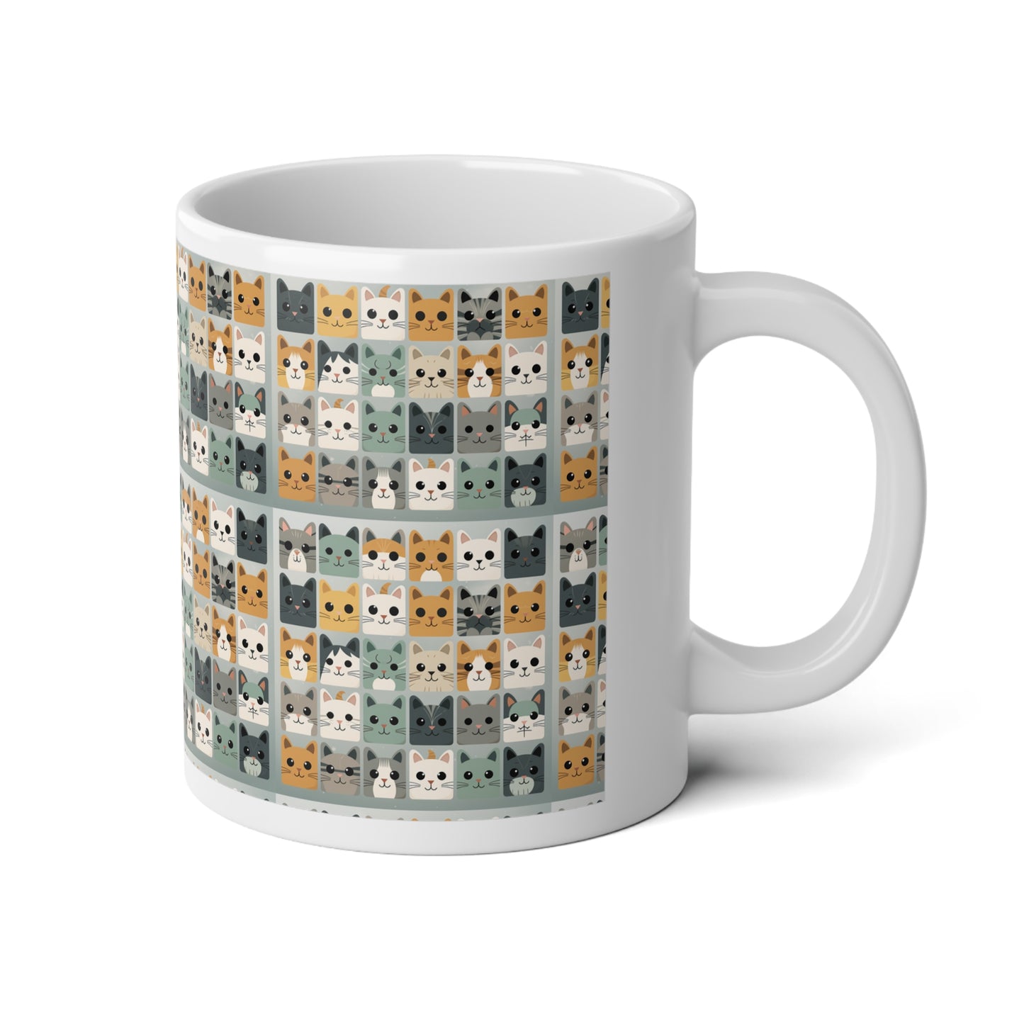 Cat Faces 20 oz Jumbo Mug