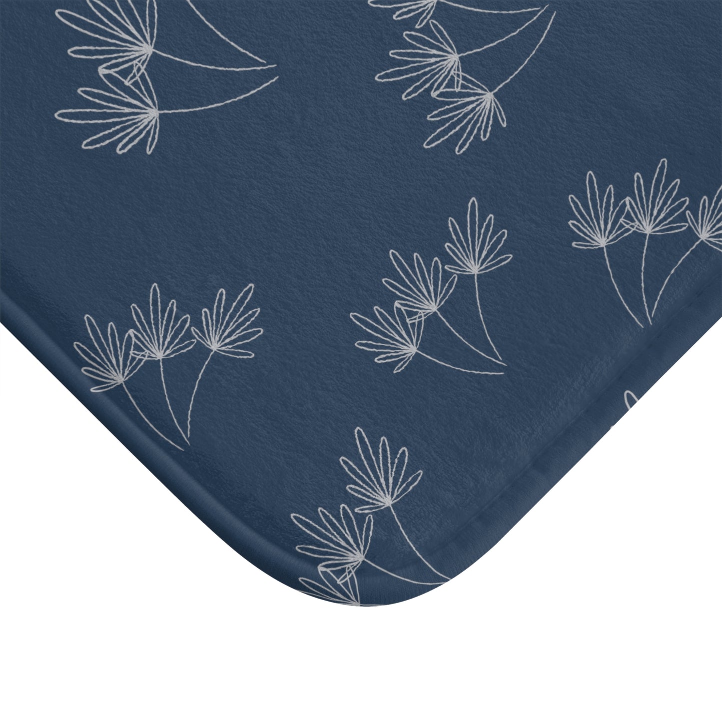 Leafy Whimsy Bath Mat - Blue