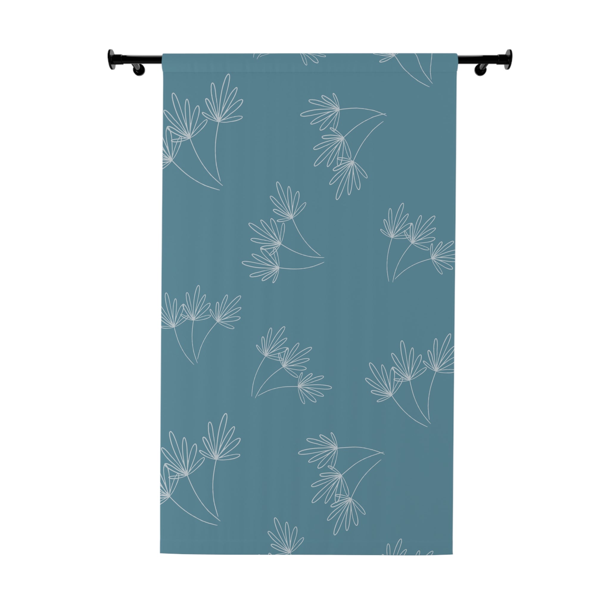 Leafy Whimsy Curtains  (1 piece) – Light Blue