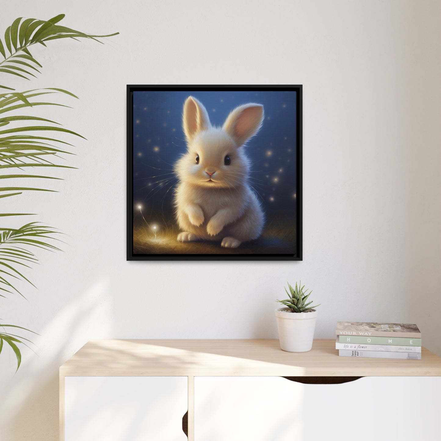 Baby Bunny Framed Wall Canvas