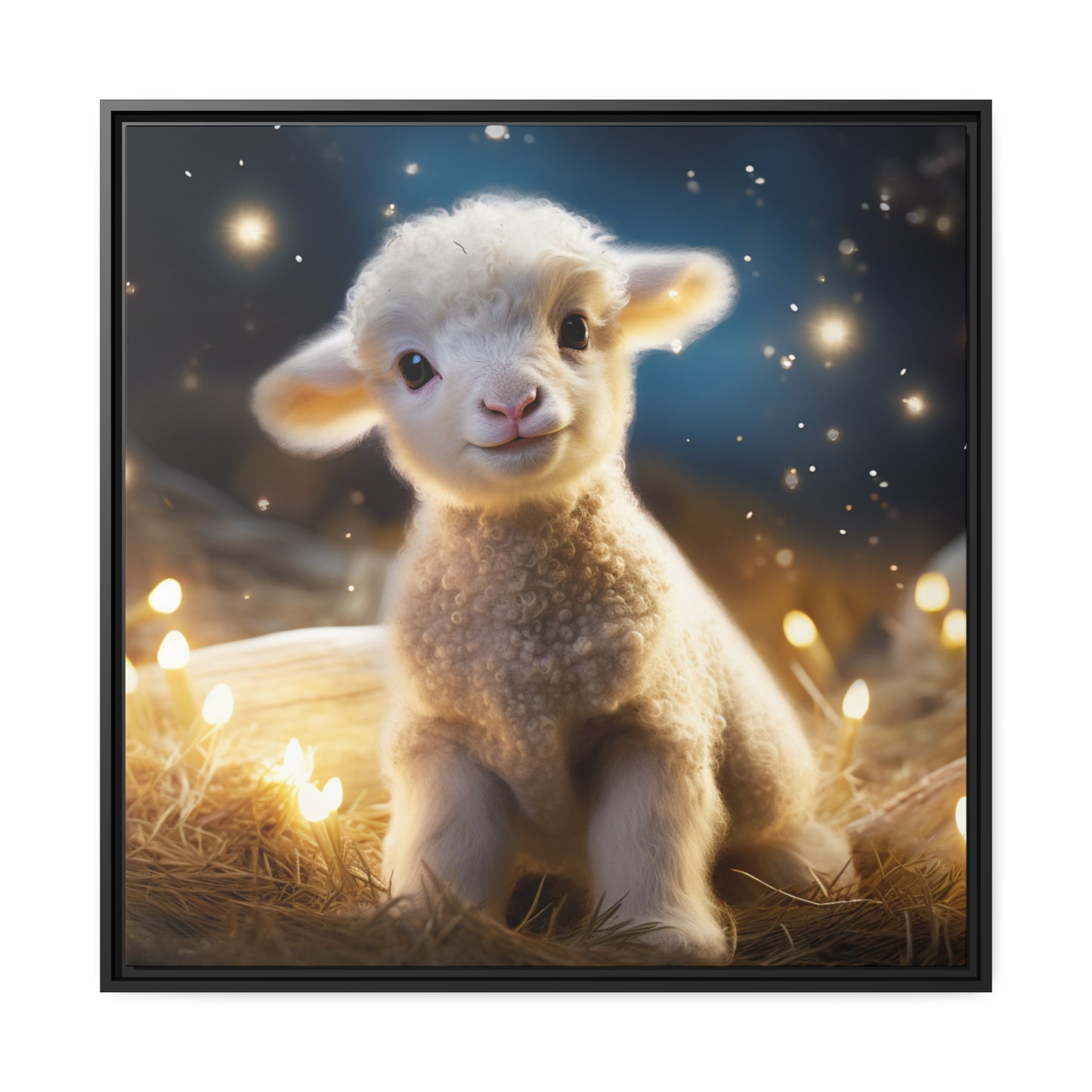 Baby Lamb Framed Wall Canvas