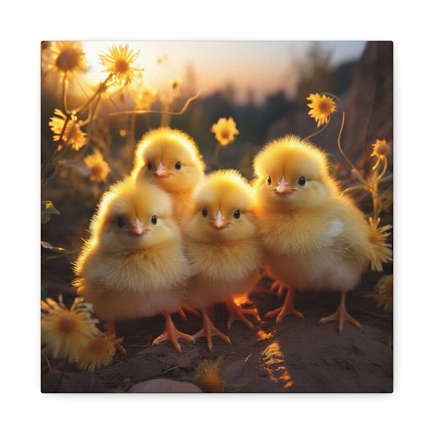 Baby Chicks Wall Canvas