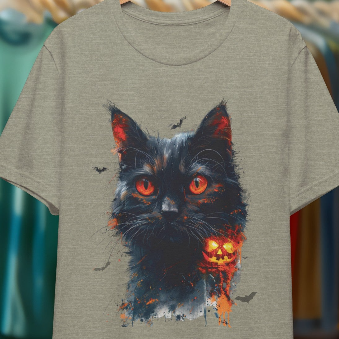 Halloween Cat and Pumpkin - Cat T-Shirt