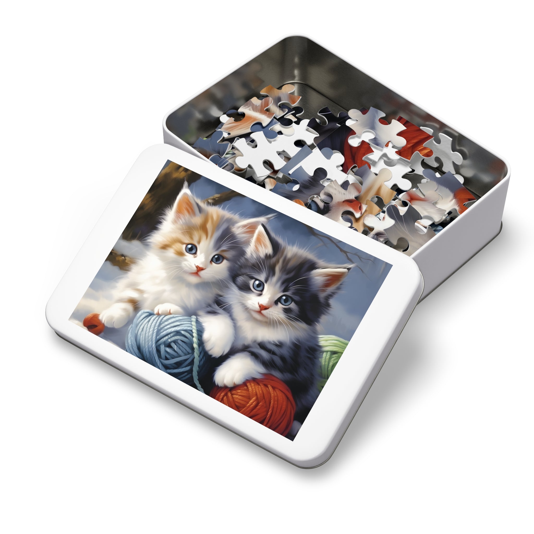 Two Kittens with Yarn - Children's Jigsaw Puzzle (30 or 110 Piece)