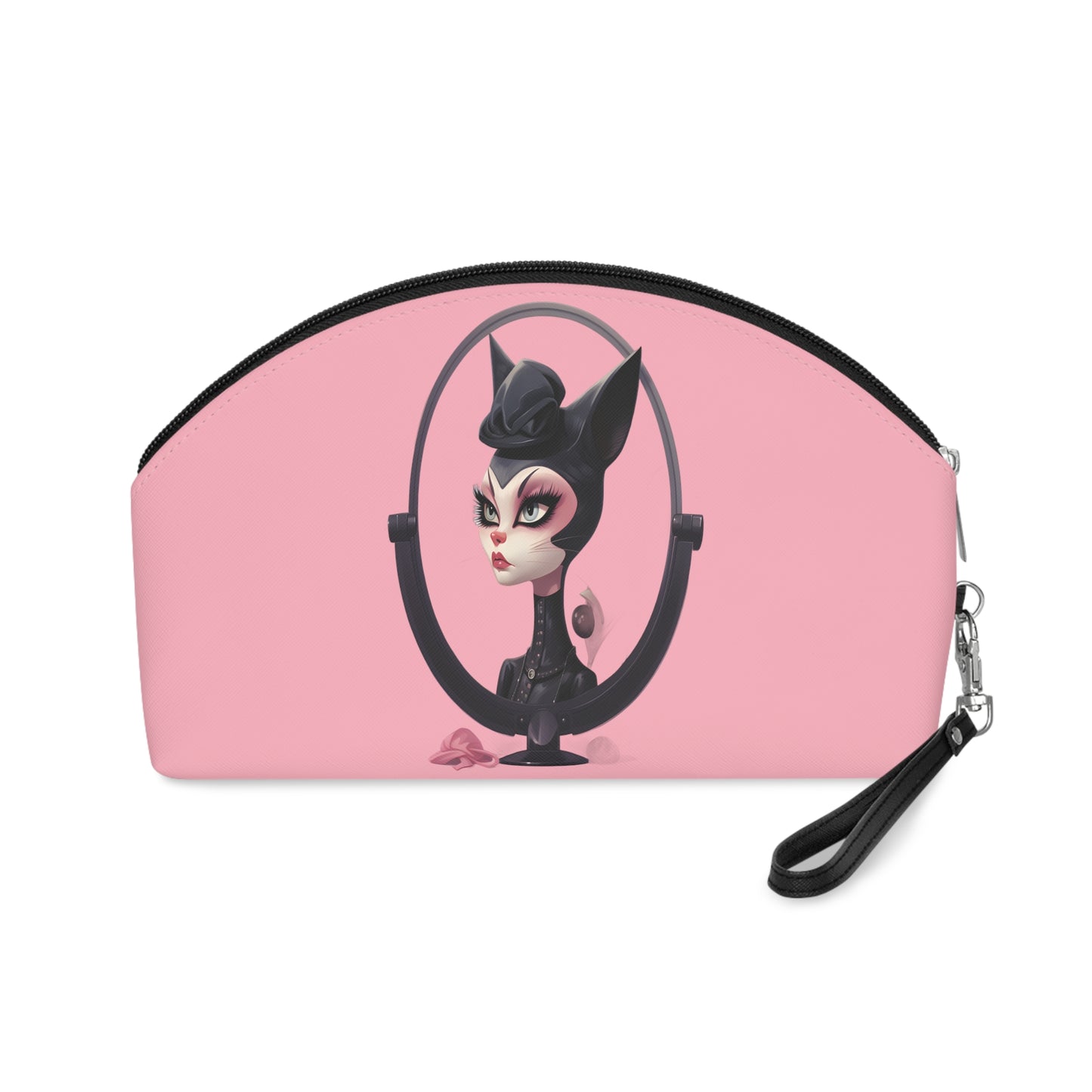 Sophisticated Cat Makeup Bag – Lady Cat in Black