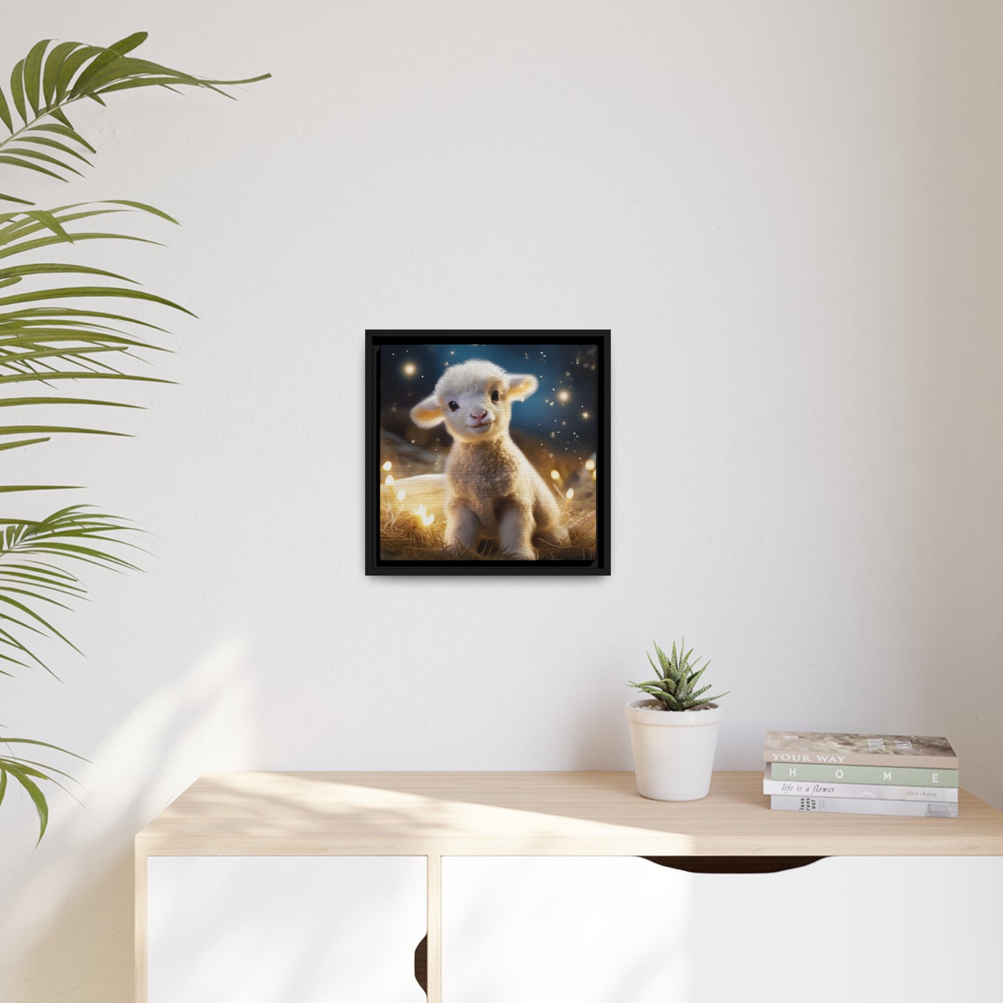 Baby Lamb Framed Wall Canvas