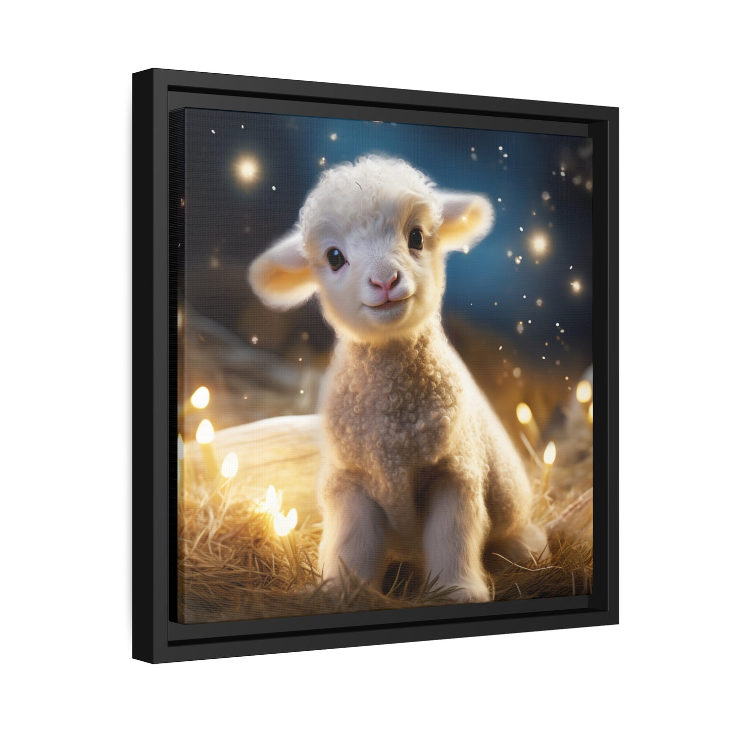 Baby Lamb Framed Wall Canvas