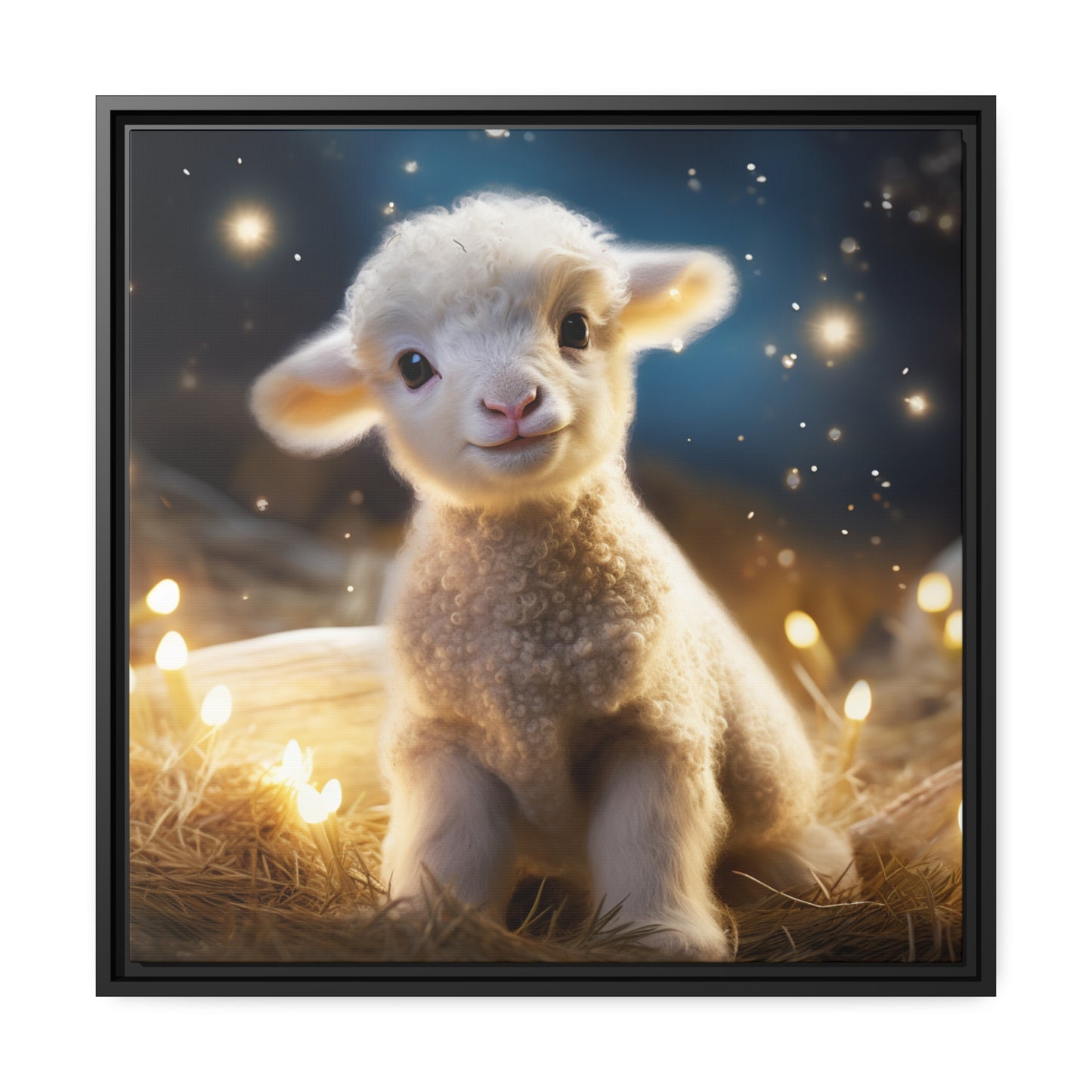 Baby Lamb Framed Wall Canvas