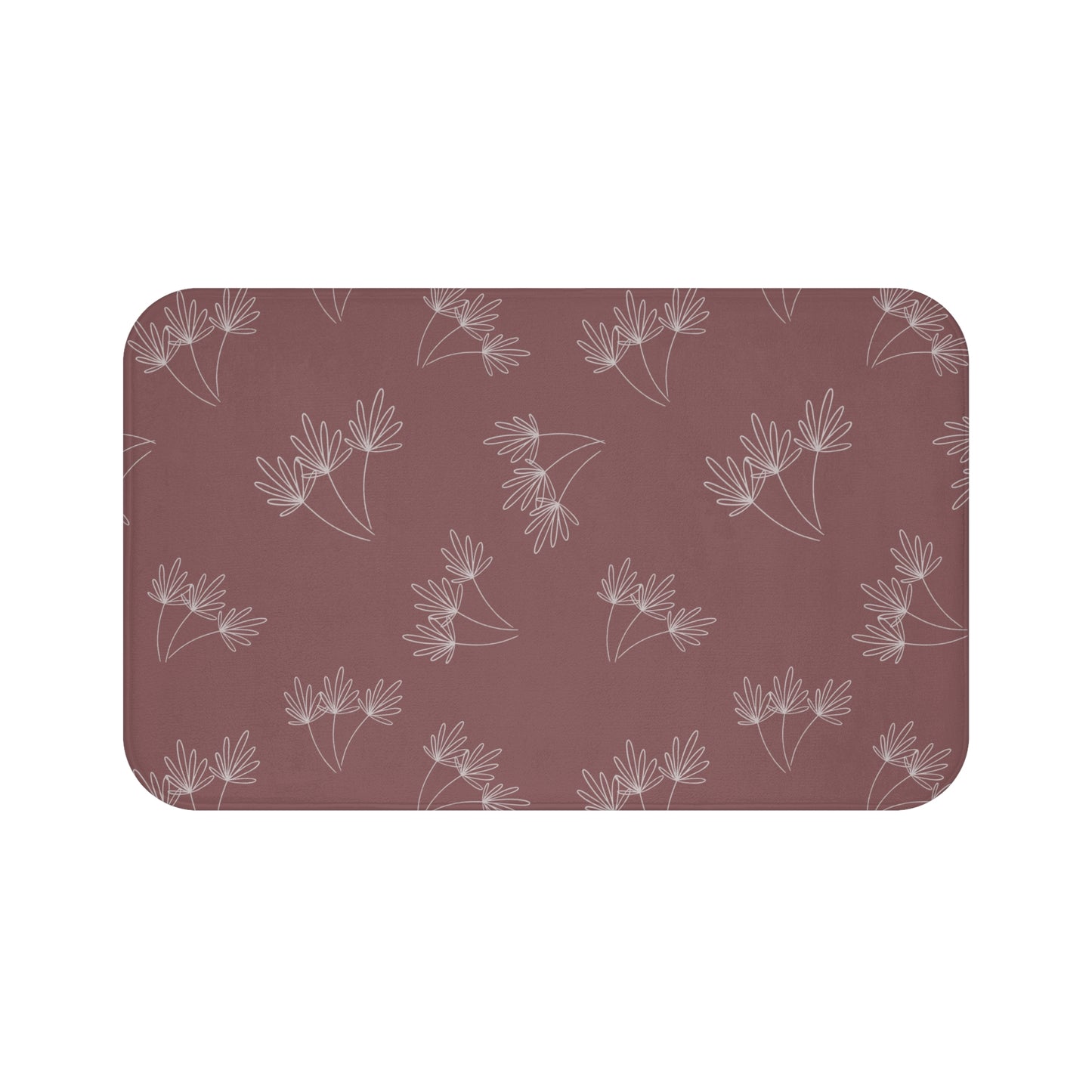 Leafy Whimsy Bath Mat – Mauve