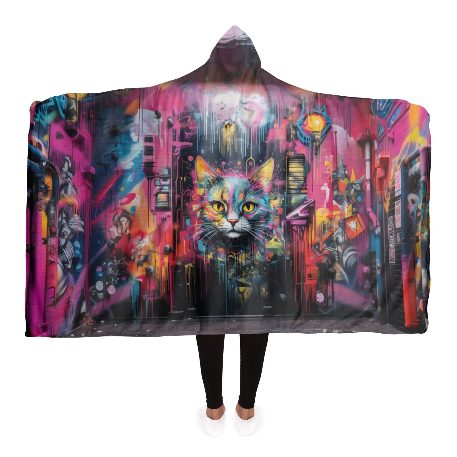 Urban Graffiti - Hooded Blanket