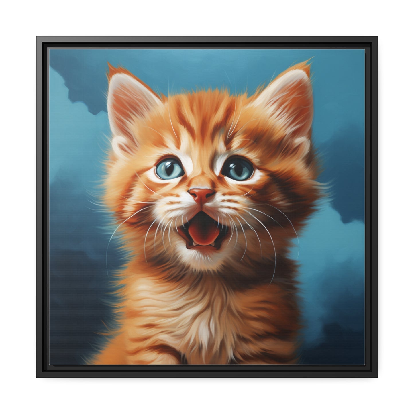 Happy Orange Kitten - Pawsitively Adorable Canvas Collection