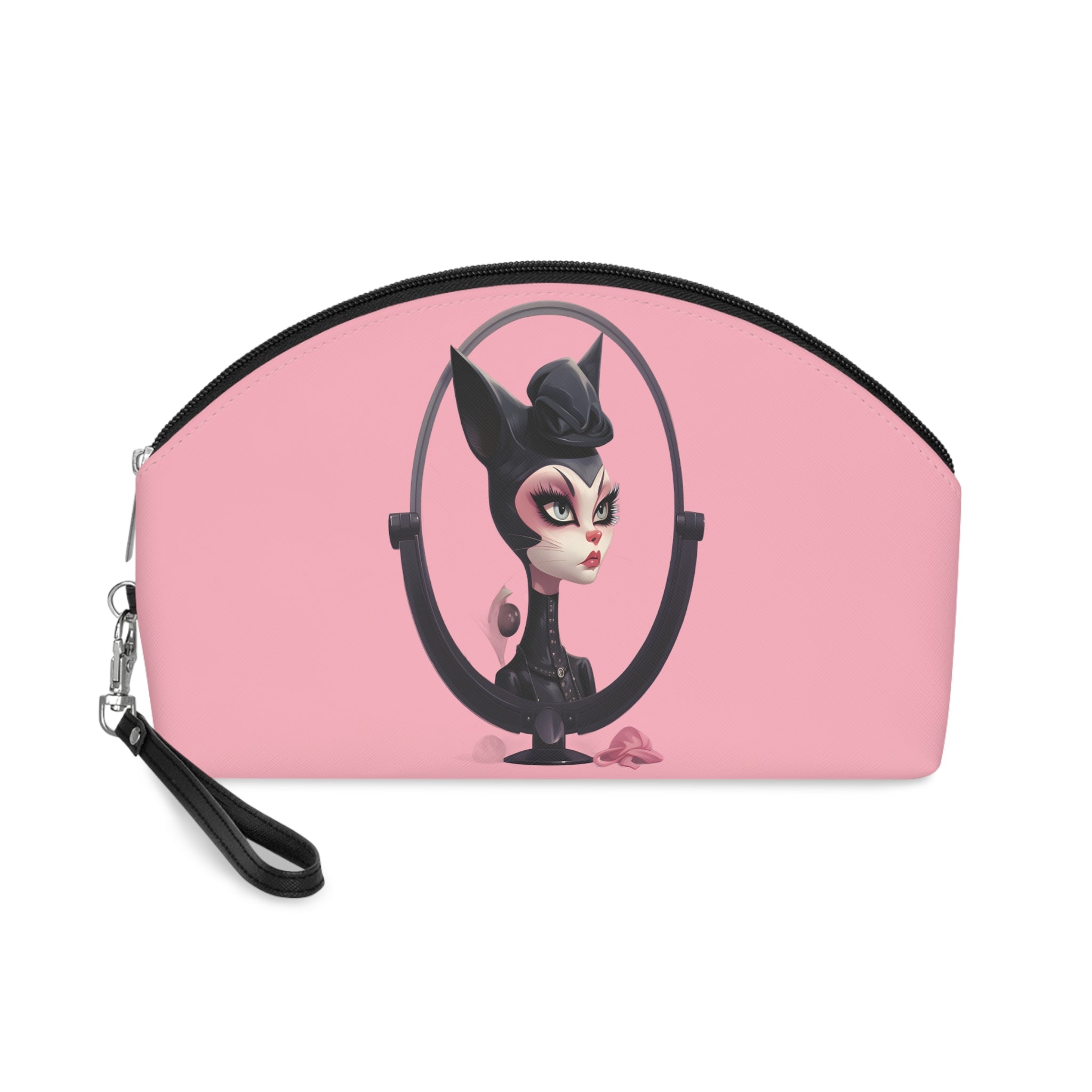 Sophisticated Cat Makeup Bag – Lady Cat in Black