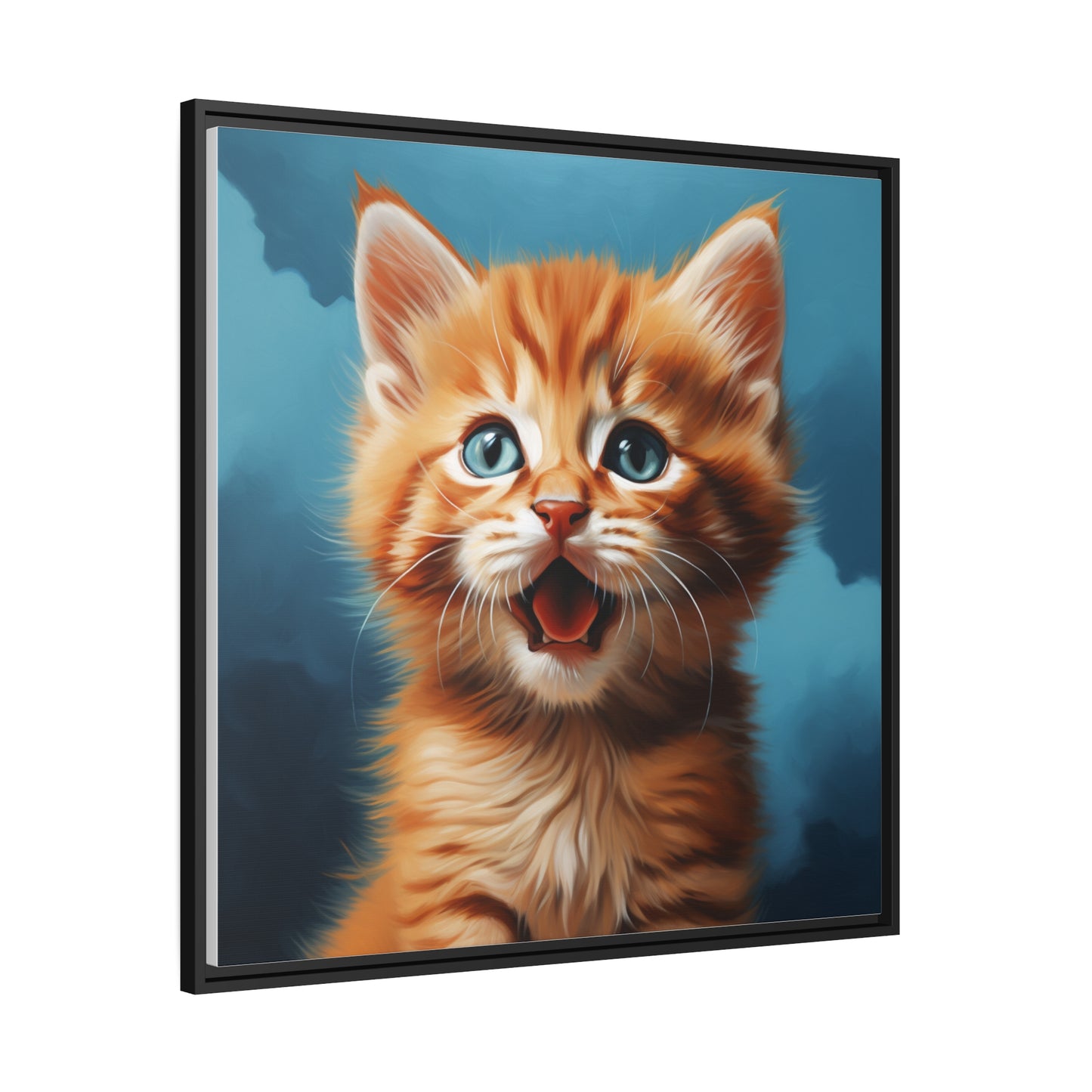 Happy Orange Kitten - Pawsitively Adorable Canvas Collection