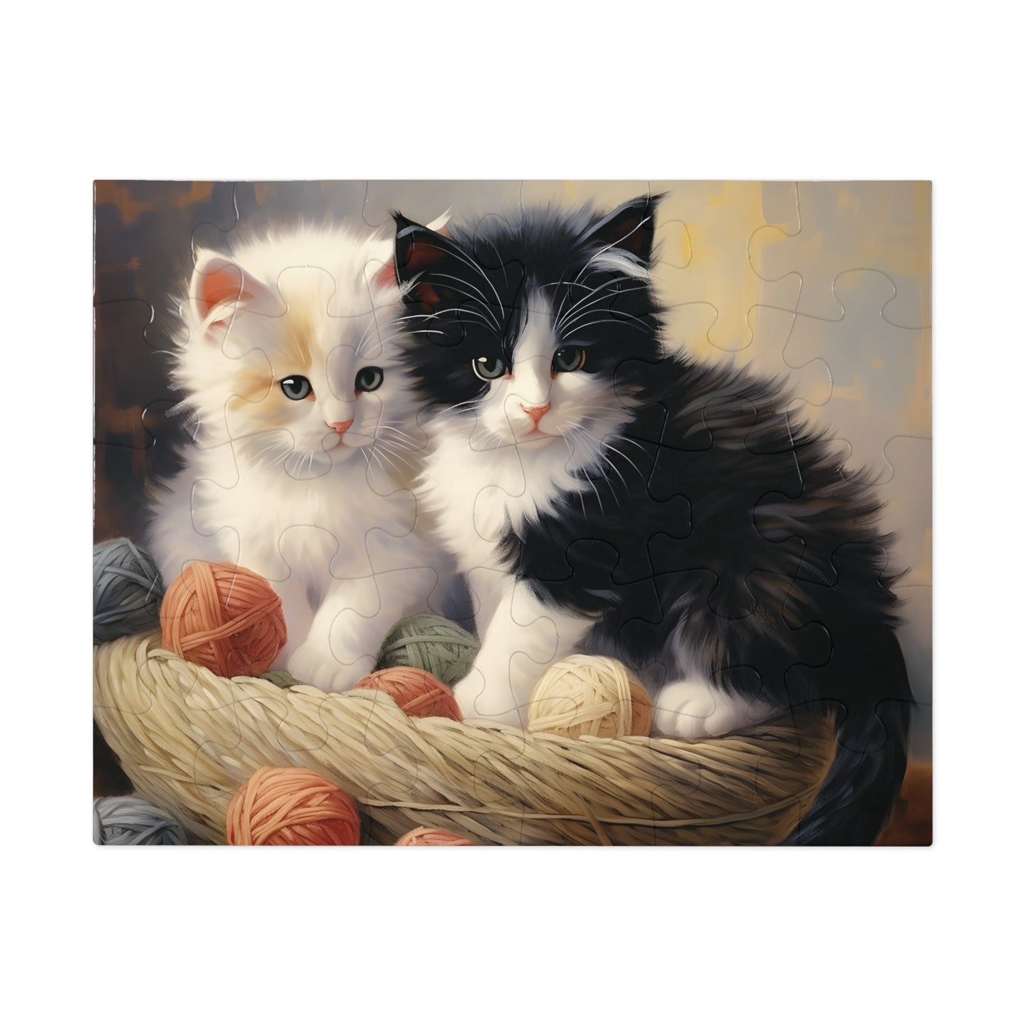 Kittens in a Basket - Children's Jigsaw Puzzle (30 or 110 Piece)