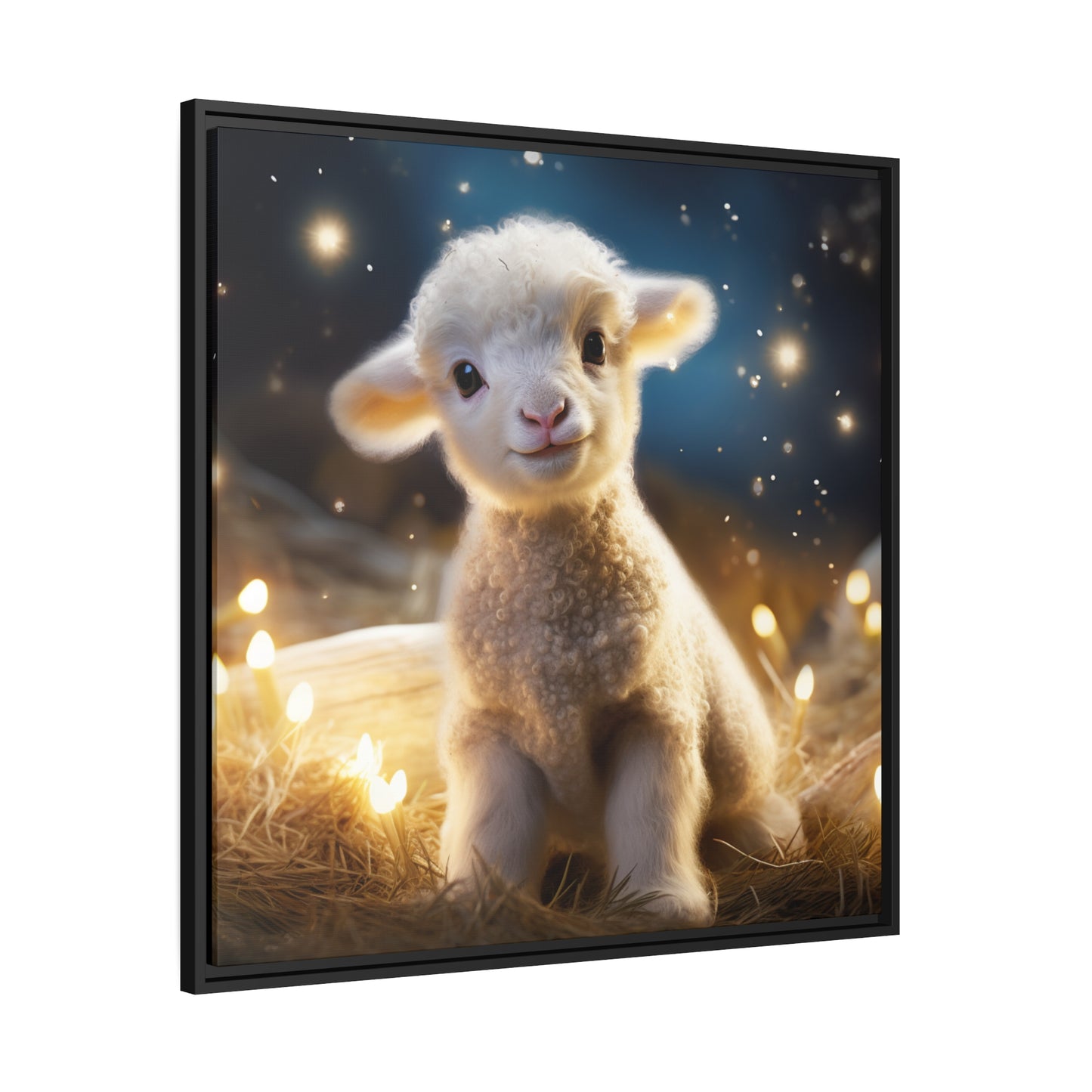 Baby Lamb Framed Wall Canvas