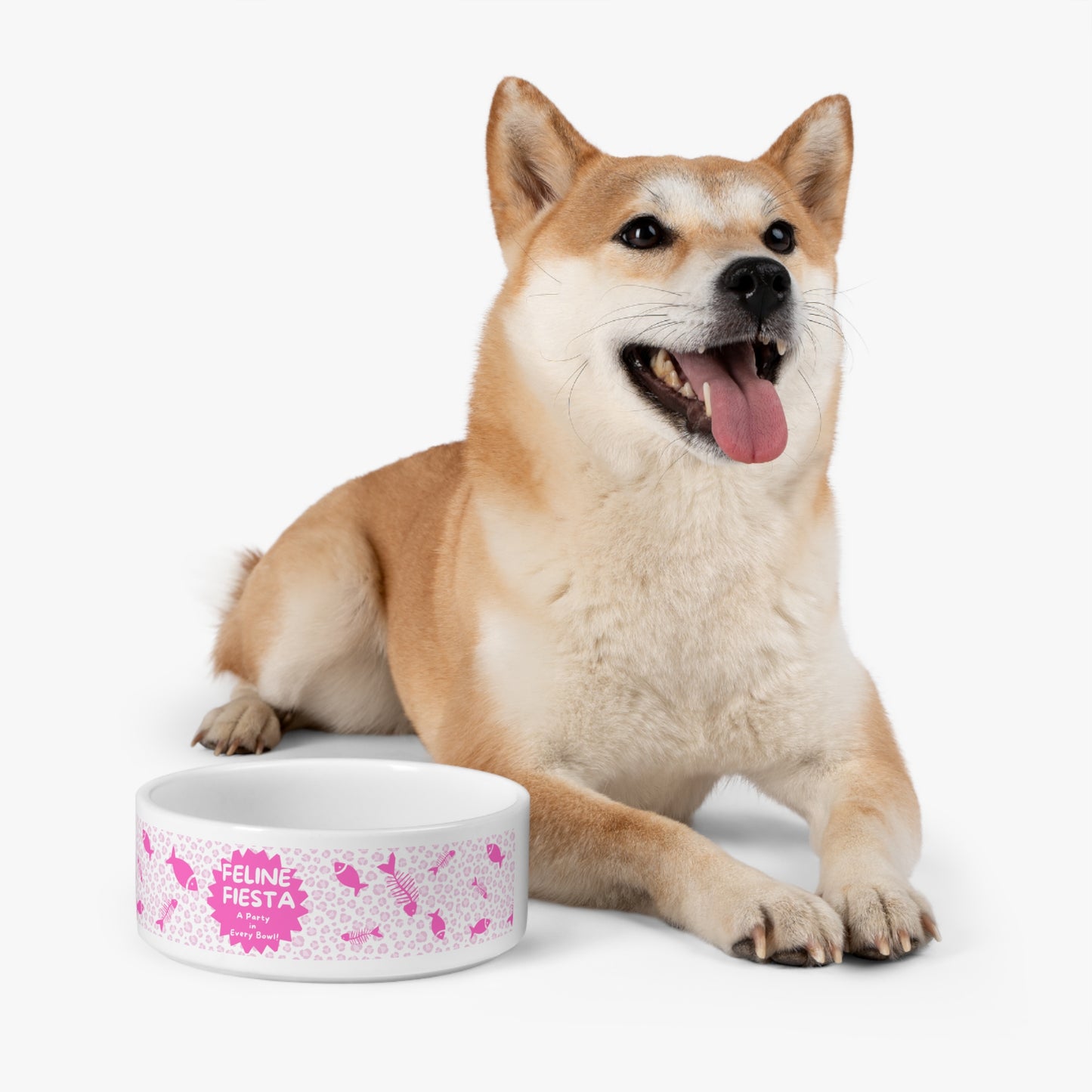 Cat Food Dish 16 oz - Pink