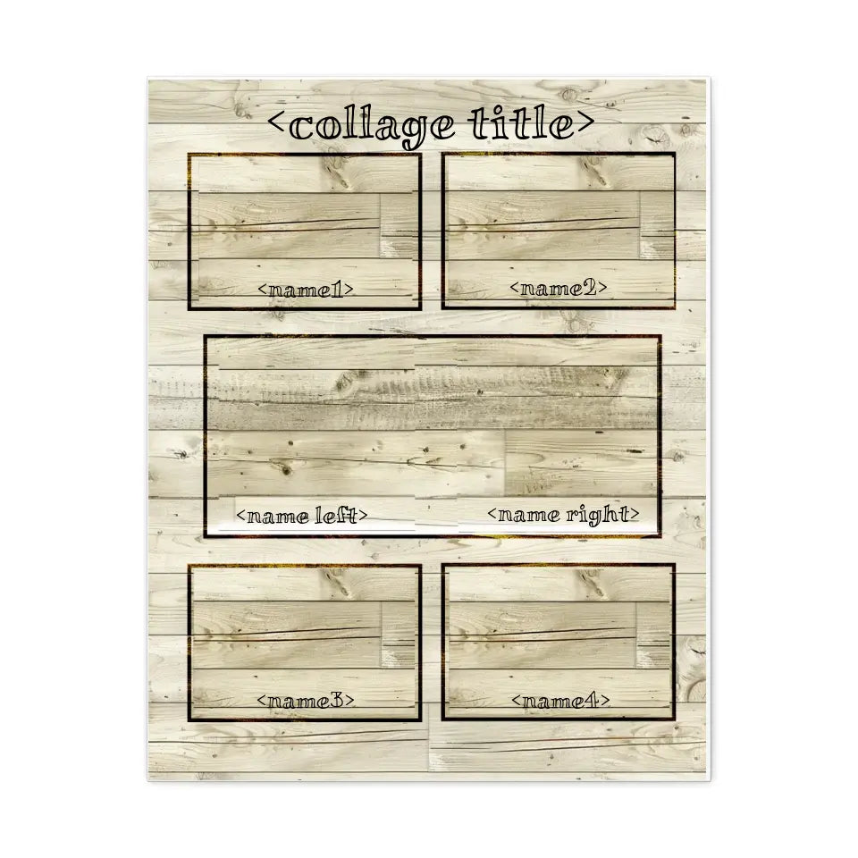 Collage on Light Planks- Customizable Canvas