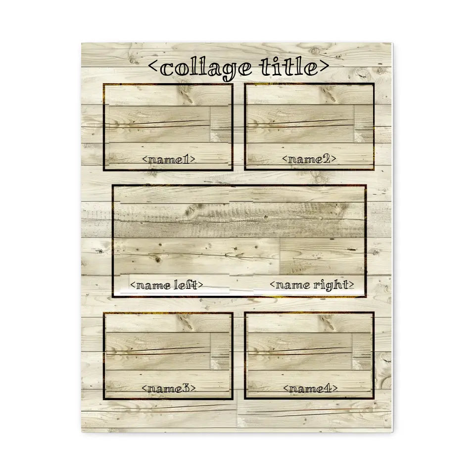 Collage on Light Planks- Customizable Canvas