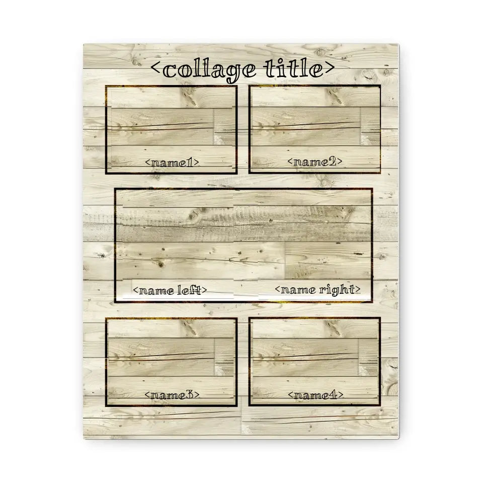 Collage on Light Planks- Customizable Canvas