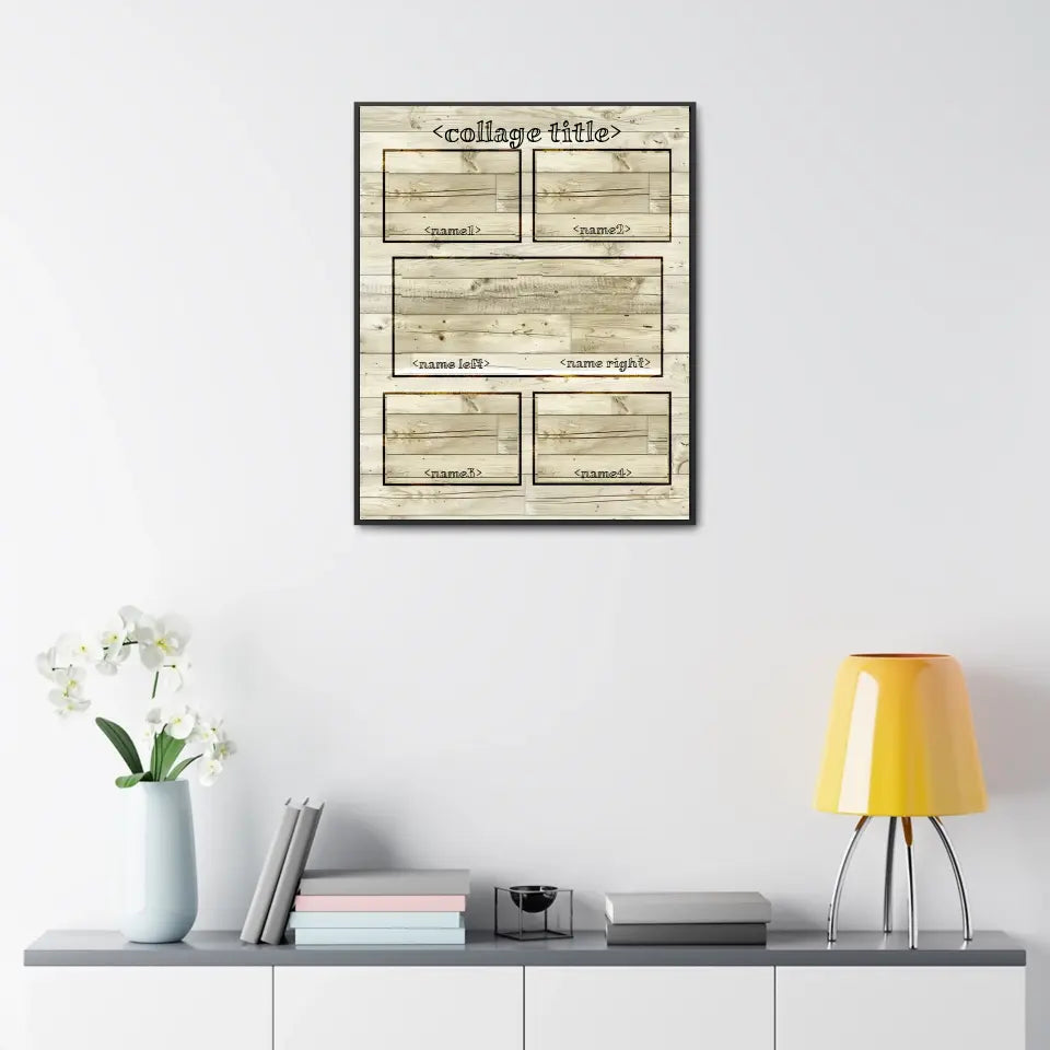 Collage on Light Planks- Customizable Canvas