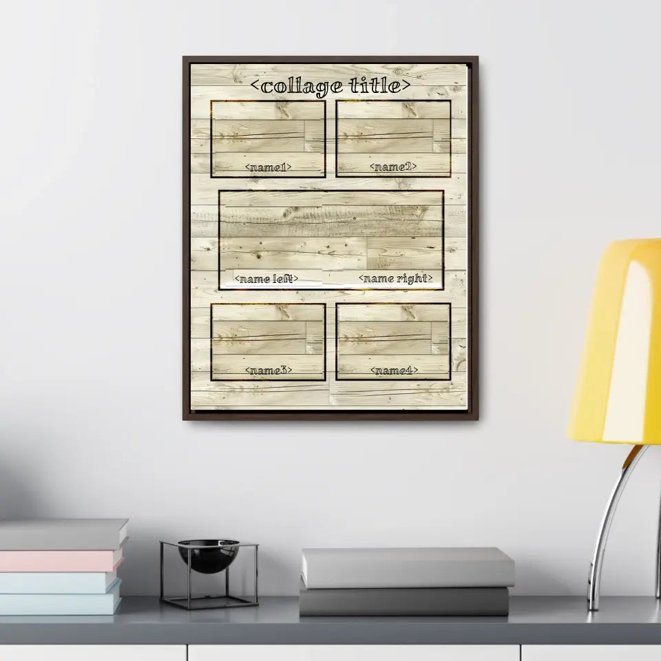 Collage on Light Planks- Customizable Canvas