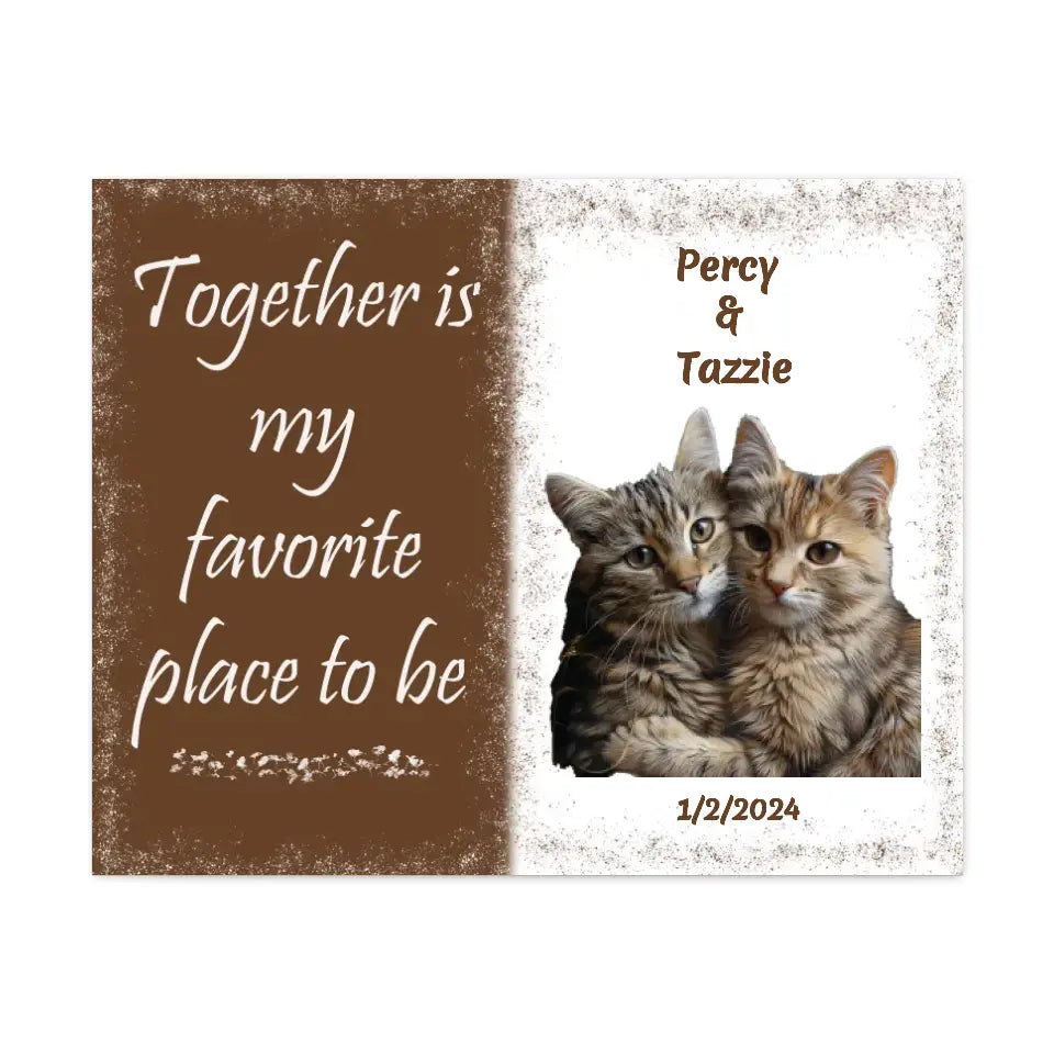 Together is My Favorite... - Customizable Canvas