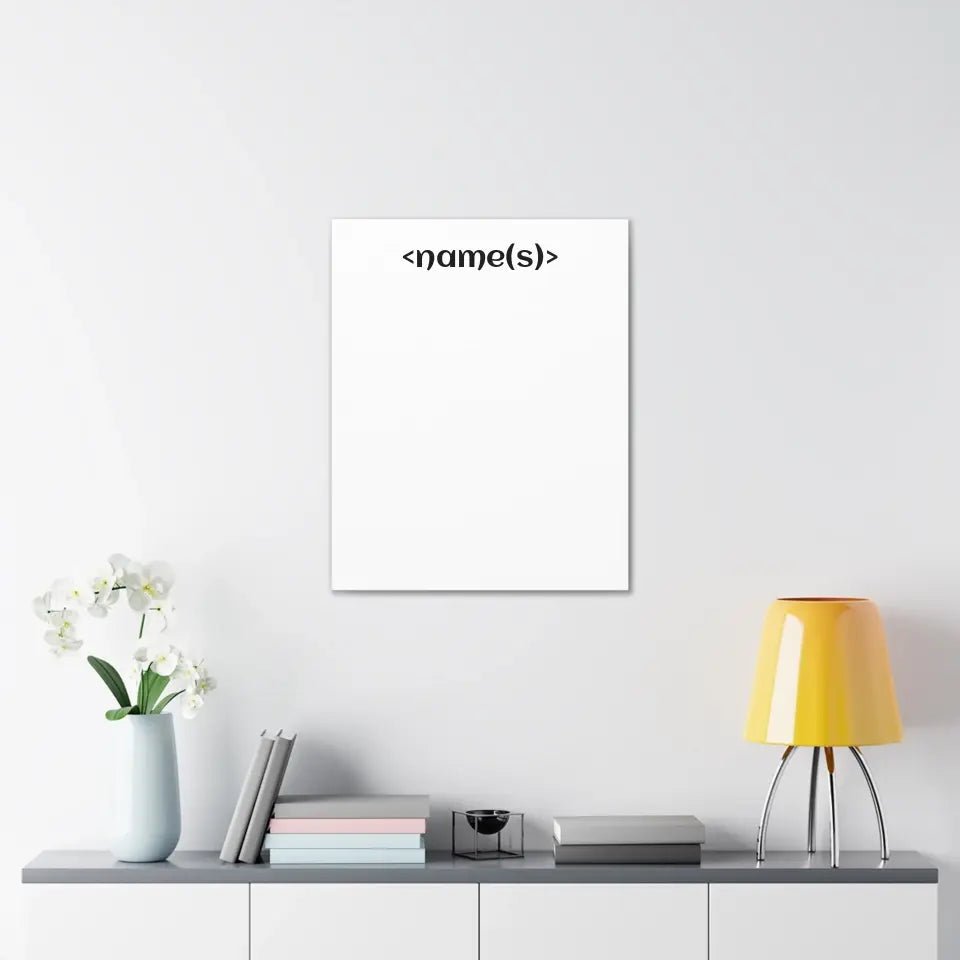 20 Color Options - Customizable Canvas