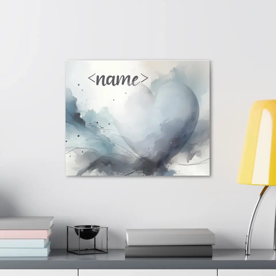 Moody Grey and Smoky Blue - Customizable Canvas