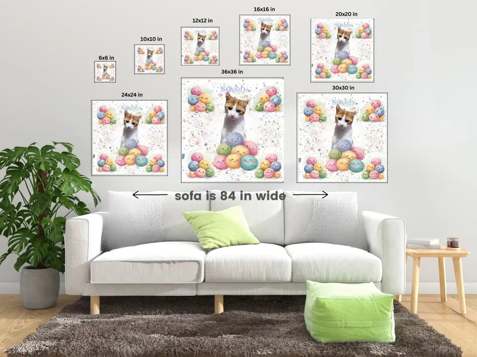 Balls of Yarn - Customizable Canvas