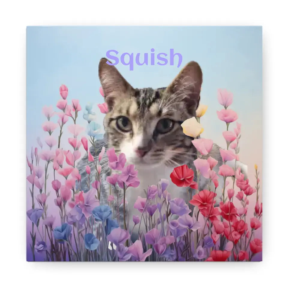 Among the Pastel Flowers - Customizable Canvas