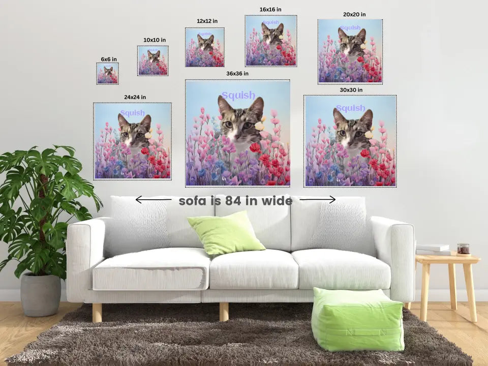 Among the Pastel Flowers - Customizable Canvas