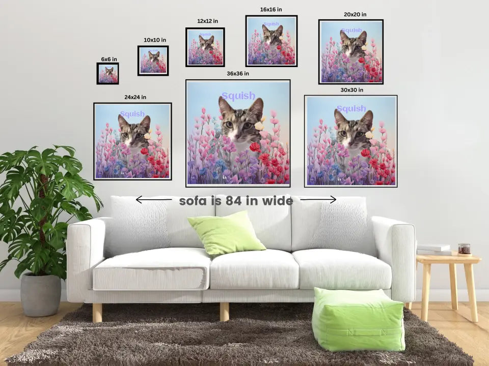 Among the Pastel Flowers - Customizable Canvas