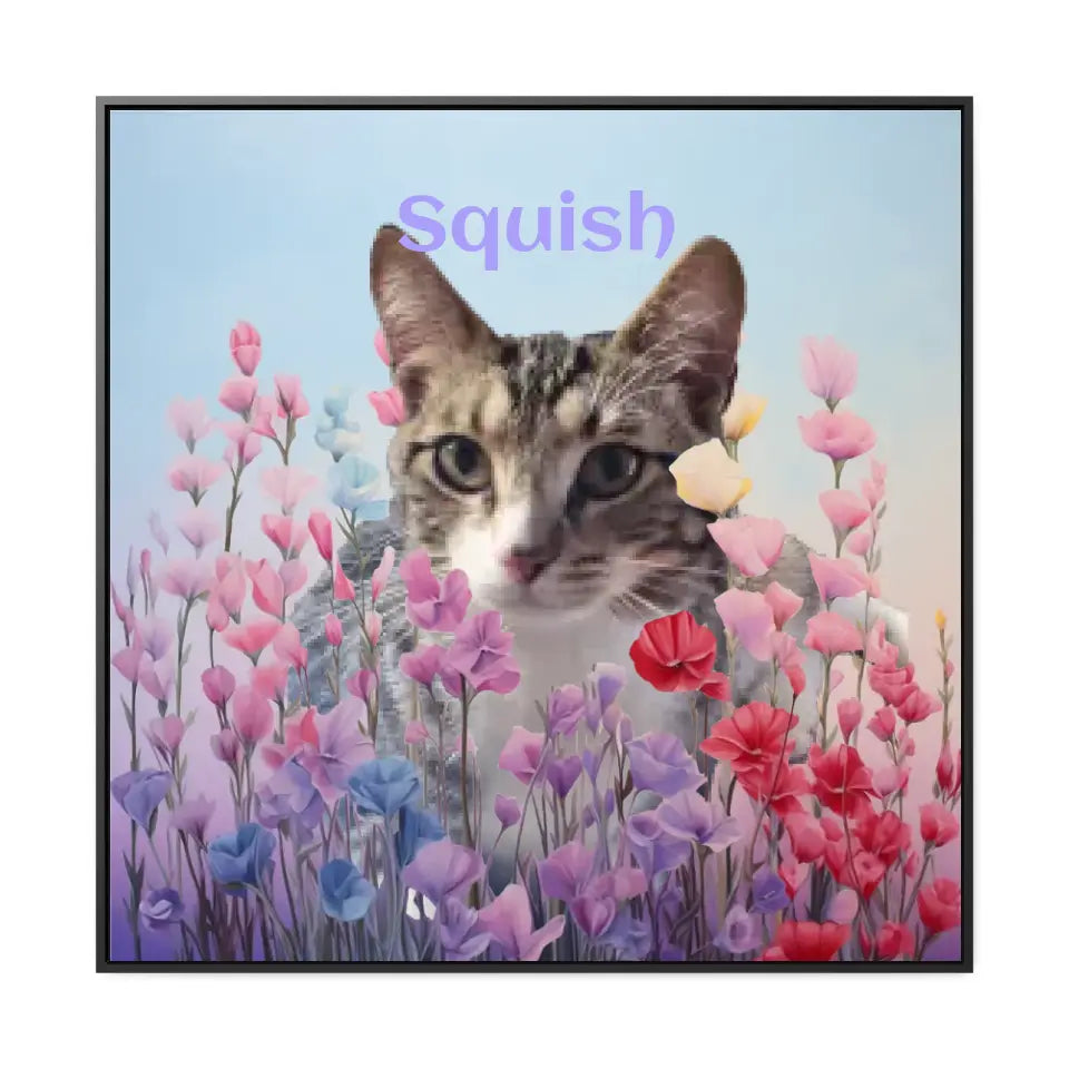 Among the Pastel Flowers - Customizable Canvas